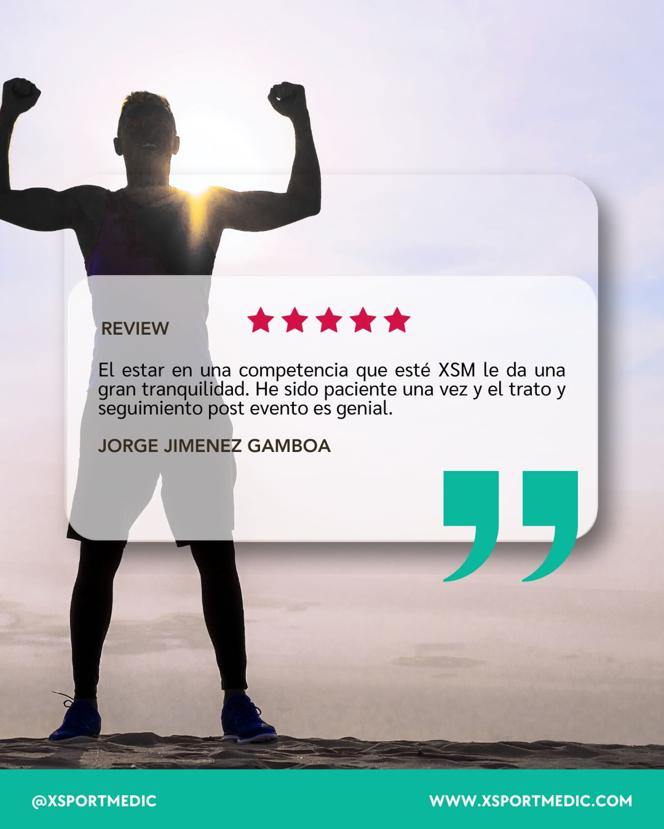 💬 Gracias por compartir su experiencia con X Sport Medic 🙌
Nos llena saber que el trabajo médico se siente profesional, humano y confiable.
Seguimos impulsando una cultura de prevención, seguridad y bienestar en el deporte.
La salud va primero. 💙
www.xsportmedic.com
#SomosXSM #EventosSeguros #SaludPrimero #DireccionMedicaEnEventos