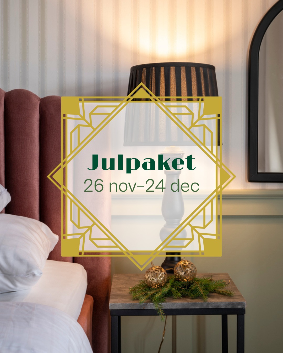 Matkoma efter julbordet...? 😴
Vilken tur att du ska äta på en hotellrestaurang!
Ta del av vårt erbjudande för att få lite av allt.
🍽️ Julbord fylld med godbitar du kan äta dig proppmätt på.
🛏️ Hotellrum med mjuka sängar och mysig utsikt över det mörka vattnet utanför.
🥣 Frukostbuffé när du vaknar från obligatorisk sovmorgon efter julfesten.
Allt detta i ett enda paket. 🎁
Fira ordentligt; god mat, skön säng, och sovmorgon.
Boka på waxholmshotell.se/erbjudande