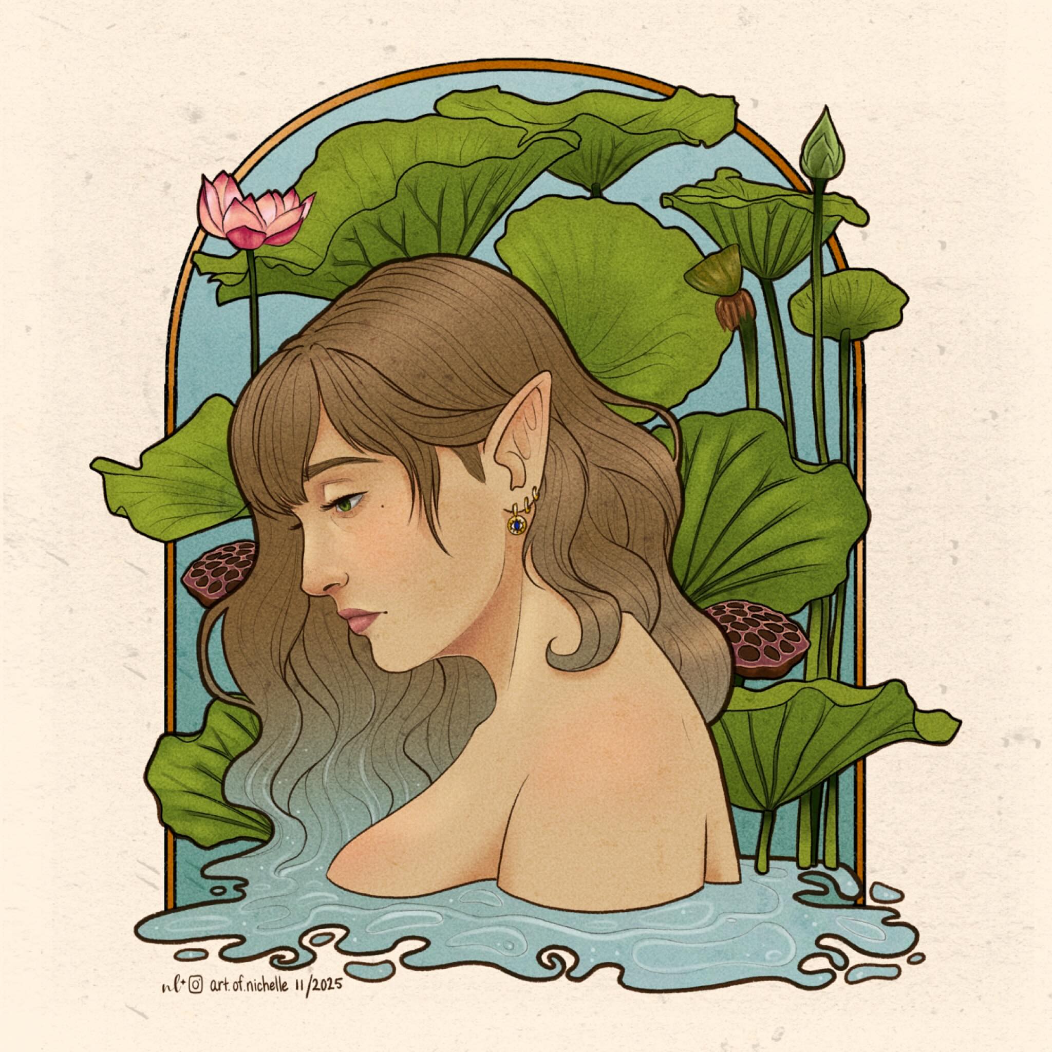 Sometimes I struggle, and the only way to process my feelings is to physically get them out of my head. Sometimes exercise does the trick, or nature walks, but this time it was through creating. This piece is a self portrait symbolizes the drowning feeling of many negative emotions that I sometimes get overwhelmed with, but the reminder that something beautiful can still grow from it.
#Digitalart #canadianartist #femaleartist #procreate #ipad #applepencil #artistsoninstagram #artistsofinstagram #guilt #depression #helplessness #overcome #goodthingsarecoming #hope #woman #selfportrait #artnouveau #dontgiveup