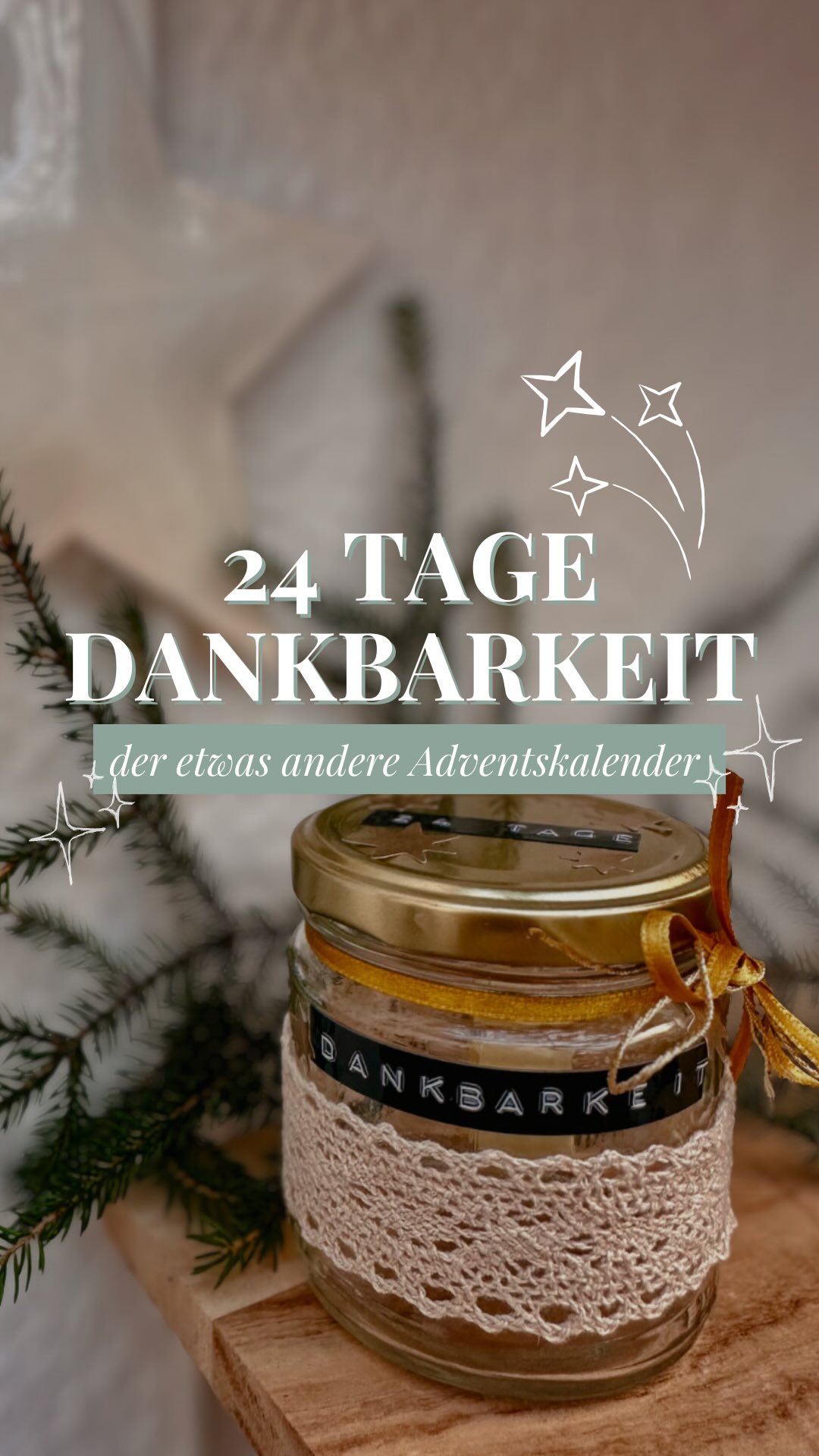 🌟LAST-MINUTE-ADVENTSKALENDER 🌟 oder
der etwas andere (achtsame) Adventskalender
In der oft hektischen Vorweihnachtszeit übersehen wir so leicht die kleinen, kostbaren Momente. Dieses Dankbarkeitsglas hilft dir, genau diese wieder bewusst wahrzunehmen:
🫙 Ein Glas suchen
✂️ 24 Zettel vorbereiten
📝 Jeden Tag einen Moment notieren, für den du dankbar bist oder, der besonders war
💫 Am Ende des Advents hältst du ein Glas voller wundervoller Erinnerungen in den Händen.
Außerdem eine schöne Gelegenheit, am Abend gemeinsam als Paar, Familie oder mit Freund:innen innezuhalten und den Tag zu reflektieren.
Ein Dankbarkeritual bringt Ruhe in den Alltag, öffnet dein Herz und schärft deinen Blick für das Positive & Wesentliche im Leben. 💖
Speichere dir die Idee ab und starte am besten gleich heute mit dem Basteln und markier mich gern!
Ich wünsche dir eine achtsame und warme Adventszeit voller Licht! ✨
Deine Caro 🌿
(P.S Das ist ein Repost vom letzten Jahr, weil diese kleine Übung so viel bewirken kann. 💛)
ADVENTSKALENDER
ADVENTSZEIT
ZEIT STATT ZEUG
WEIHNACHTSZEIT
•
•
•
#adventskalenderdiy #achtsameradvent #dankbarkeitsglas #adventskalender #adventskalenderidee #jederkannentspannen