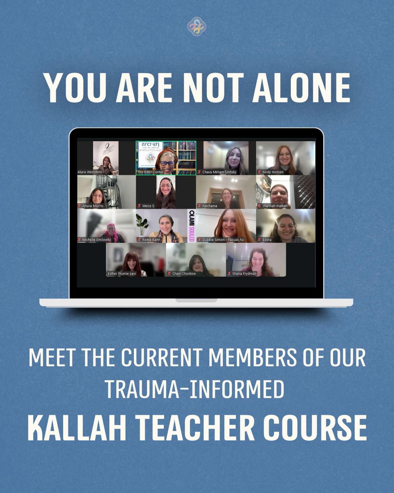 We’re so excited to introduce our newest group of future trauma-informed kallah teachers. These incredible women are learning the skills to support brides who’ve experienced sexual trauma, helping them prepare for married life with kindness and sensitivity.
#SexualAbuseAwareness #AbuseAwareness #SexualAbuseSupport #SupportWomen #SupportSurvivors #JewishValues #Mitzvah #Mikveh