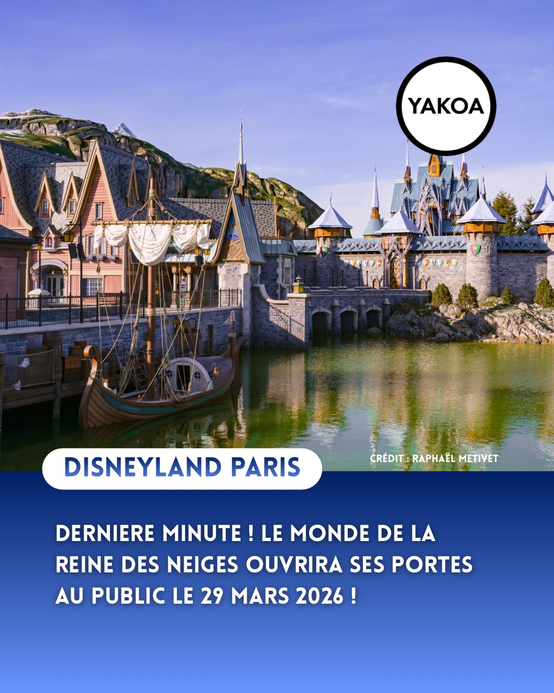 Ce sera donc le 29 mars 2026 que le Parc Walt Disney Studios se métamorphosera en Disney Adventure World avec l’ouverture d’Adventure Way, une majestueuse nouvelle avenue principale avec ses animations, son attraction inédite inspirée du film d’animation des Walt Disney Studios « Raiponce », 14 nouveaux points de restauration ainsi qu’un immense lac, appelé Adventure Bay et un spectacle nocturne époustouflant. Point d’orgue de cette métamorphose, l’impressionnant nouveau Monde de La Reine des Neiges, offrira une immersion totale au
cœur des films iconiques. Le Royaume d’ Arendelle, recréé grandeur nature, proposera une nouvelle attraction
familiale, un spectacle de jour, une rencontre avec les Reines Anna et Elsa, des interactions avec les célèbres
personnages dont Olaf, développé grâce à des technologies robotiques dernière génération, présenté
aujourd’hui par les équipes de Walt Disney Imagineering, une taverne et des boutiques. Cette extension
monumentale promettra de captiver et d’émerveiller les visiteurs à chaque instant. Rendez-vous donc le 29 mars 2026.
#disneylandparís #reinedesneiges #disneyparis #disneyadventure #worldoffrozen #disneyaddicted