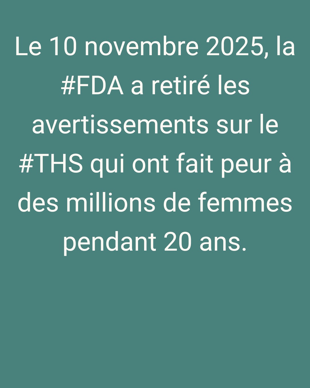 Il est important qu'on ouvre la parole, et qu'on permette à toutes et tous d'avoir accès à ce qui est juste et basé sur l'Evidence Based Medecine
https://www.linkedin.com/posts/estelle-de-p%C3%A9lichy-63282a7_lettre-ouverte-%C3%A0-toutes-les-femmes-et-%C3%A0-activity-7401193970950709248-TaFF?utm_source=share&utm_medium=member_desktop&rcm=ACoAAAFeOQYBV-skwnUS5LnyHFmXwH3RAMCx1gk
#HRT #hormonotherapie #santedesfemmes #FDA #menopause
#mentalhealthawarenessmonth #womenhealth