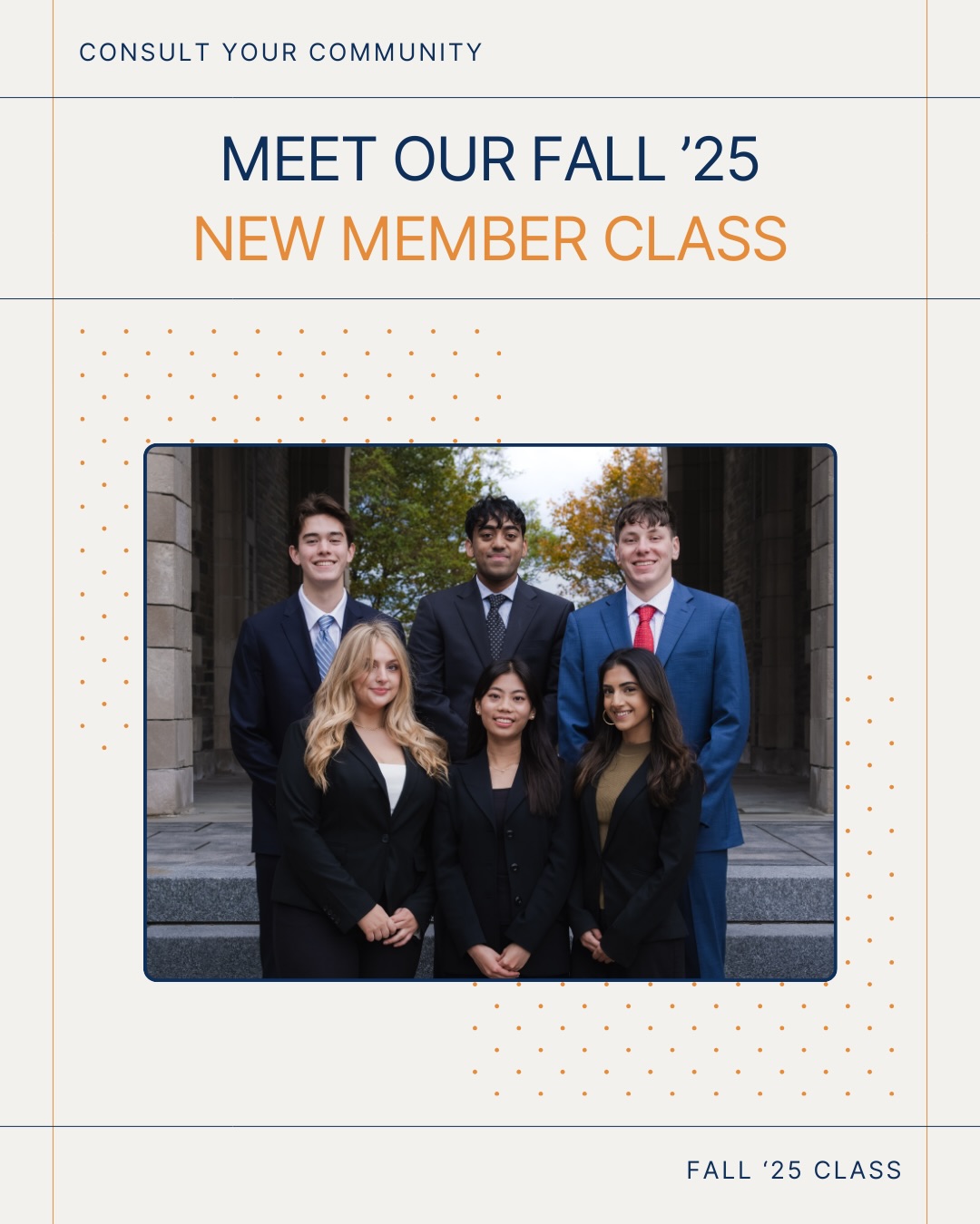Introducing our Fall ‘25 new member class! We are so proud of all the work you have accomplished this semester and special thanks to Paige Hurwitz for leading our new member education!