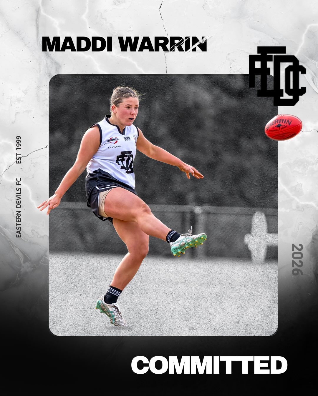 New kids on the block 😎
After a handful of cameo appearances throughout the season, the young guns have officially pledged their souls to The Devils for 2026.
Our age average just dropped faster than a hamstring in round 1..
Did someone turn up the heat? The future is looking bright!