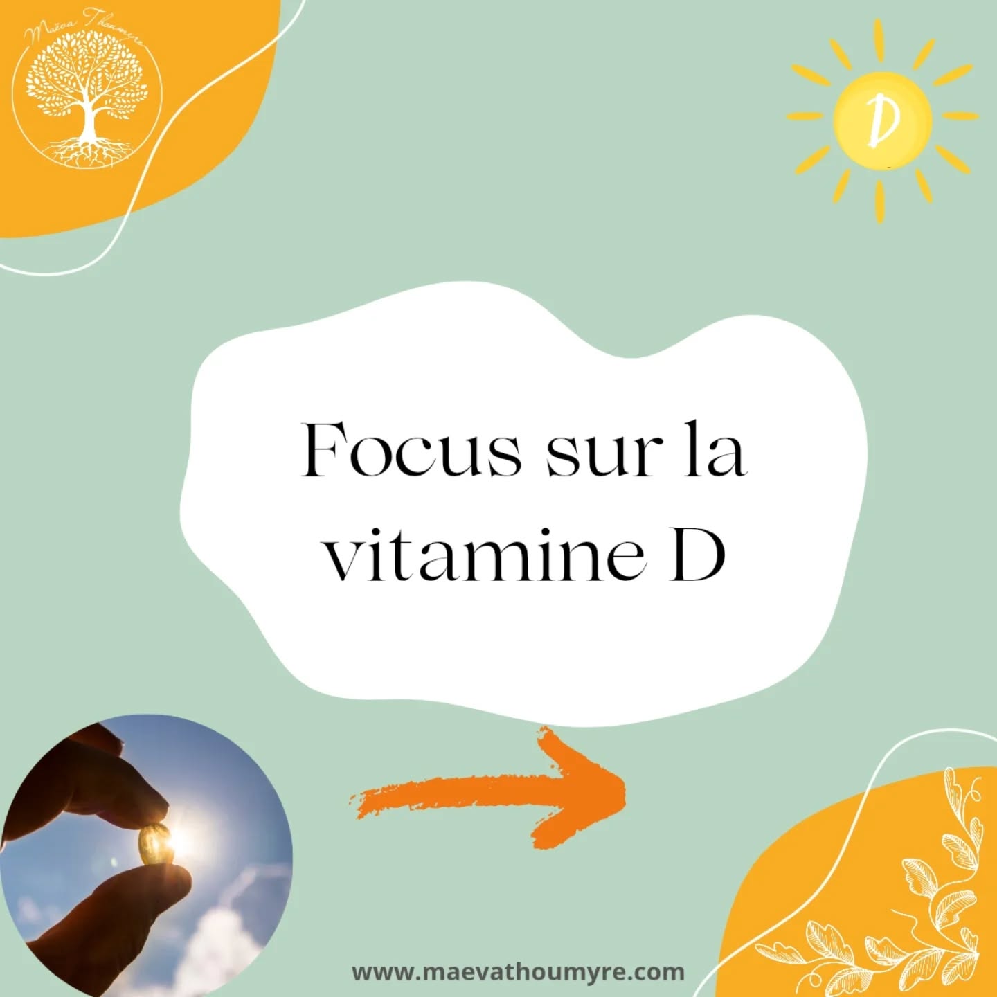 La vitamine D essentielle à notre organisme est synthétisée uniquement par le soleil ☀️.
D'octobre à mai il est primordial de se supplémenter en vitamine D, notre peau est couverte, le soleil se fait rare et nous n'avons pas synthétisé assez de vitamine D cet été pour que notre corps en conserve suffisamment.
Je te recommande 2 marques : @sundaynatural_france
@nutripurefr
2 marques qui associent la vitamine D3+K2 pour une meilleure absorption
Je t'explique tout dans ce post ⬆️
J'espère que ce post t'aidera à y voir plus clair et à comprendre l'intérêt de cette supplémentation.
Prends soin de toi 🤗 car personne d'autre ne le fera à ta place
🍃 DEVENEZ ACTEUR DE VOTRE SANTÉ🍃 ☀️
#naturopathie #artdevivre #techniquesnaturo #mieuxetre #santenaturelle #changezvoshabitudes #soindesoi #naturopathieauquotidien #respiration #nutrition #alimentationsaineetequilibré #alimentationsante #conseilssante #consultationnaturopathie #maevathoumyrenaturopathie #naturo #naturopathedeuxsevres #vasles #parthenay #deuxsevres #vitamined3 #carencevitamine