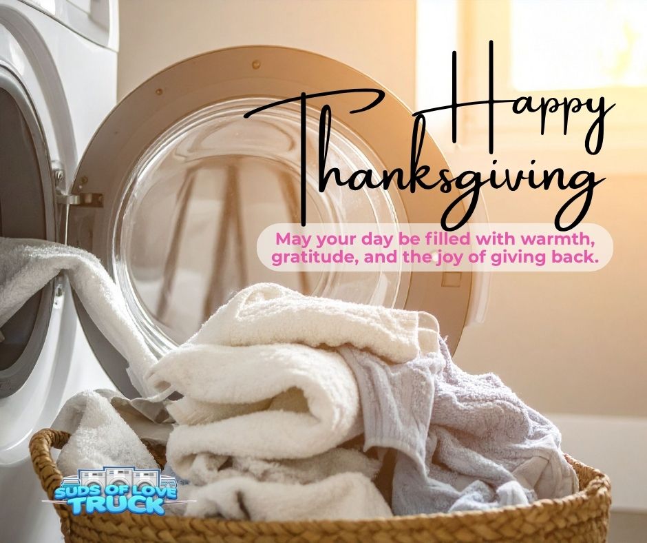 This Thanksgiving, we’re grateful for you.
For every volunteer who shows up, every donor who gives, and every smile that reminds us why this mission matters.
Thank you for helping us share love, dignity, and hope throughout our community.
#SudsOfLove #ThankfulHearts #CommunityCare #FaithInAction #Gratitude