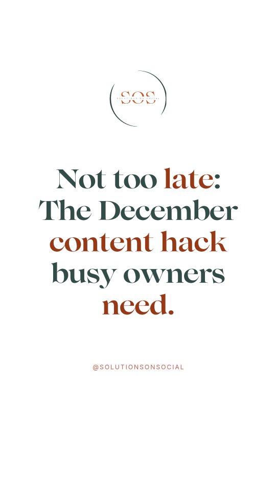 The one piece of content I always make sure I post in December?
It’s not just another end-of-year sales promo.
Yes, I talk about offers and upcoming things for my business…
but I also make space to share some holiday fun with my family too.
Because people don’t just want to know what you sell.
They want to know who you are.
✨ My simple December content tip:
Instead of stressing about posting every day,
plan 1–2 intentional pieces of content a week that are about:
📌 your business
📌 a promo or offer
📌 how people can work with you
Then sprinkle in the fun:
🎄 family moments
🎁 traditions
🍪 baking, decorating, cozy nights
💫 quiet “heart of the brand” reflections
And don’t sleep on Stories…
Show up there with all the holiday magic, chaos, and love. Engagement usually spikes this time of year because people are online and curious.
You’re allowed to be both:
A business owner with real goals
and a human soaking in the season.
If you needed this permission slip, here it is. 🤍
.
.
#socialmediastrategy #socialmediamarketing #abqbizowners #rioranchobusiness #smallbusinessgrowth