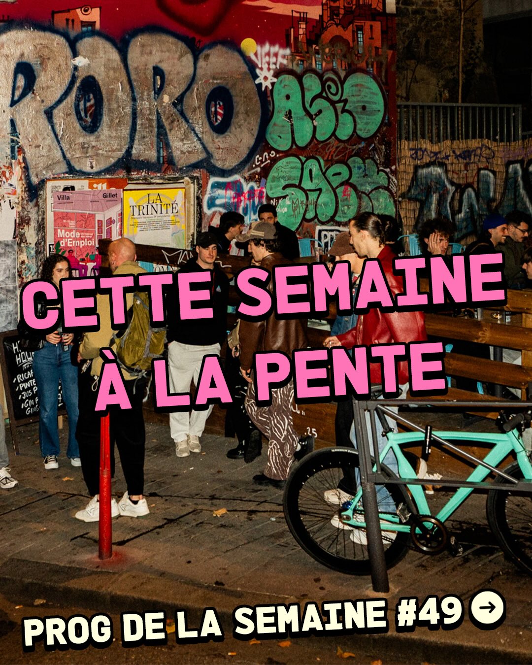 Cette semaine c’est la fête des lumières, alors c’est l’occasion de mettre en lumière les artistes et collectifs de cette semaine 🌟
MARDI 👉 @thelatejam rend hommage aux Destiny Child avant une jam pop et funk 🪩
MERCREDI 👉 @order89 et @monika.wav sont en concert pour une soirée rock et synthwave 🎸
JEUDI 👉 soirée queer organisée par @jadepappagallo qui accueillera les concerts et performances de @aigre_douxce, @maxmiller.angietrlo, @1000pertuis et @noa.li.mp3
VENDREDI 👉 @healing_sailors monte son soundsystem et invite @sistaajna.wav 🎛️
SAMEDI 👉 @aromat_collectif organise un aprem + soirée tout en fête avec @ocy_aromat, @kouent, @_vindicativ_, @apodis.ray, @remz.eclectik et @pierre.petiot1, ainsi qu’une collecte de denrées alimentaires pour le campement des chartreux ❤️
DIMANCHE 👉 soirée queer punk avec @oter_lsa, @rae_dreamnbass, @andycannibale, @reve_d_un_feu_follet et @duchesse.von.buffalo
+ d’infos sur lapente.fr
#prog #agenda #lyon