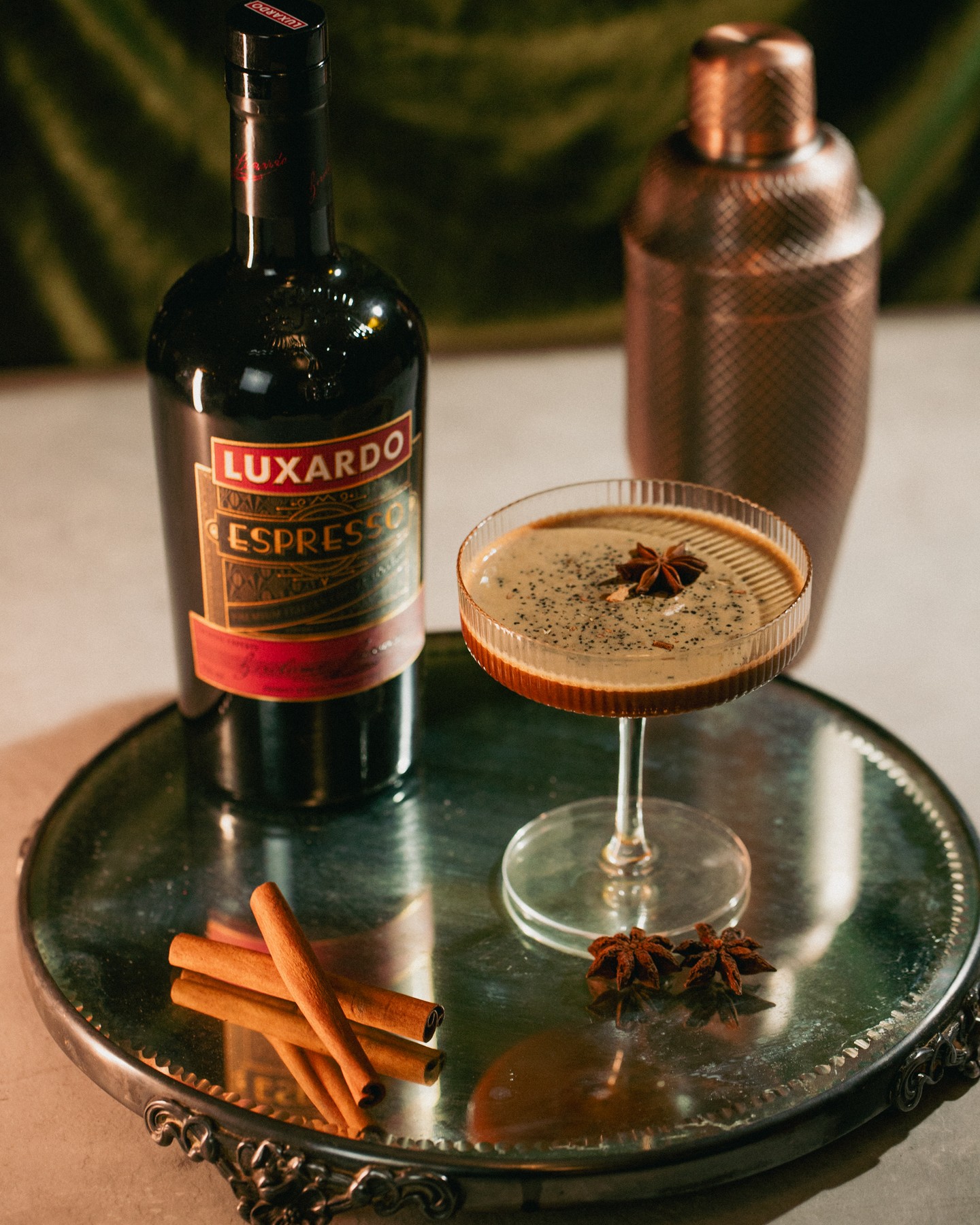 Spice up your espresso martini game โ๏ธโจA touch of chai, a pour of Luxardo Espresso, and just the right amount of cozy.