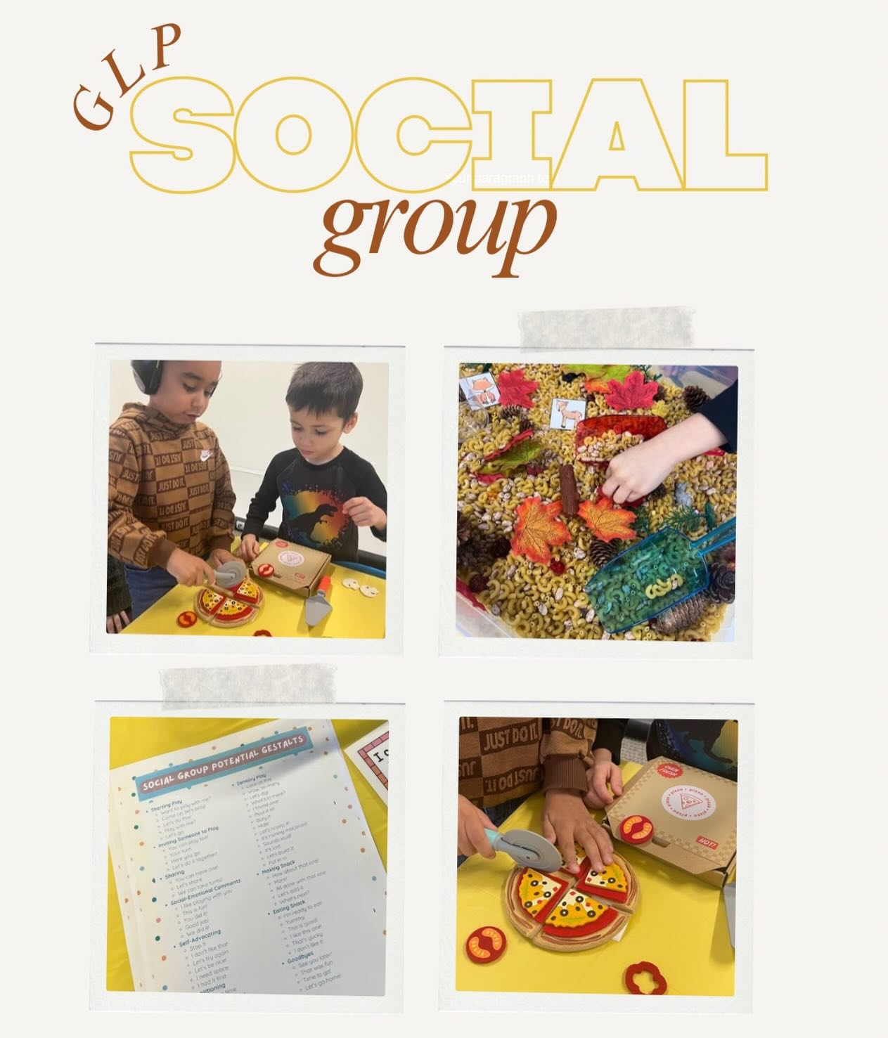 We are so thankful that we were able to host a social group for our gestalt language processors this week. We explored a forrest theme sensory bin, made a snack, and learned language through modeled gestalts during naturalistic play opportunities and social interactions. We can’t wait to do it again soon! *posted with parent permission
