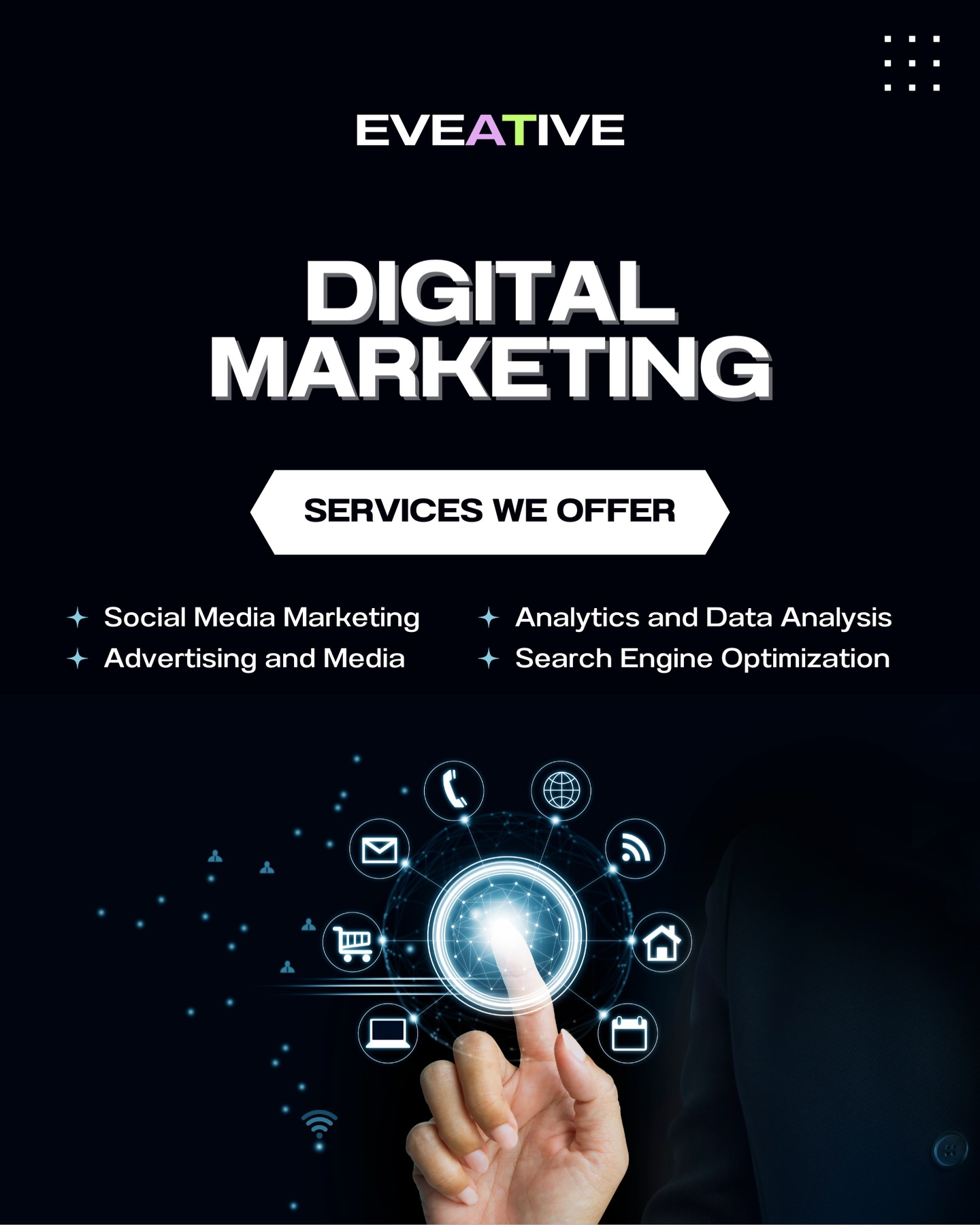 Powerful marketing. Data-driven results. 📊✨
www.eveative.com
#DigitalSolutions #BusinessGrowth #Marketing #BrandStrategy #ContentMarketing