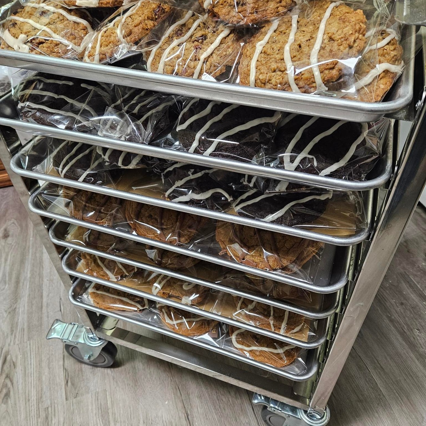 ⭐ SweetM’s Cookies Aren’t “Variations.” They’re Engineered Desserts.
Most bakeries follow recipes.
We build systems.
Every SweetM’s cookie starts with small decisions that compound into something you can’t get anywhere else.
🥨 Snickerdoodle
We redefined the entire format.
Cardamom in the dough.
A cinnamon–nutmeg–cardamom drizzle.
A hand-shaped well filled with cinnamon paste, sealed, and vented like a tiny pastry chamber.
3 ounces, baked on a dual-temperature curve so the center stays molten-soft while the edges set with precision.
It’s not a snickerdoodle.
It’s SweetM’s Snickerdoodle.
🍎 Oatmeal Craisin
Craisins soaked 12 hours in apple juice and brandy extract.
A second hit of brandy in the dough.
Eggs soaked overnight in vanilla and molasses for depth you can feel before you taste.
Finished with a bright apple-cinnamon drizzle.
This isn’t a “grandma cookie.”
It’s a fall dessert built on an oatmeal chassis.
🍫 Chocolate Chip & Double Chocolate
Engineered fat system: half butter, half shortening for height, chew, and crisp edges.
Three sugars in perfect thirds for caramel depth, molasses body, and clean sweetness.
A 50/50 blend of semi-sweet and milk chocolate to create layers of melt and snap.
Salted caramel drizzle on the CCC.
Coconut drizzle on the Double Chocolate.
These aren’t cookies — they’re flavor blueprints.
⭐ We don’t bake big cookies. We bake intentional ones.
Every choice is deliberate.
Every flavor has a purpose.
Every bite tells you exactly why SweetM’s exists.
Come try the difference for yourself.
Your taste buds will know before your brain catches up.