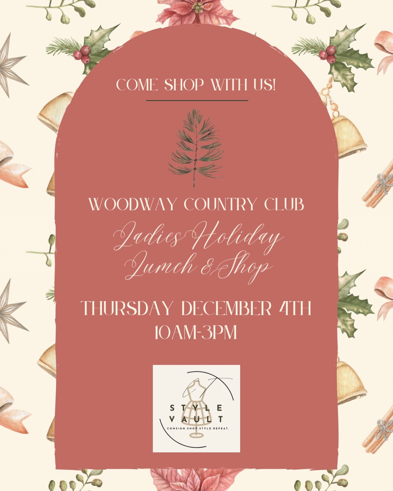 ✨ We’re so excited to be popping up at Woodway Country Club’s Ladies Holiday Lunch & Shop this Thursday, Dec 4th from 10am-3pm! ✨
Come discover gorgeous new arrivals and find the perfect pieces for the season and for your upcoming resort destinations!
Miss us at the event? You’re always welcome to shop with us by private appointment! 🎁🤍
#ctstylevault #shopsmall #curatedconsignment #holidayfashion