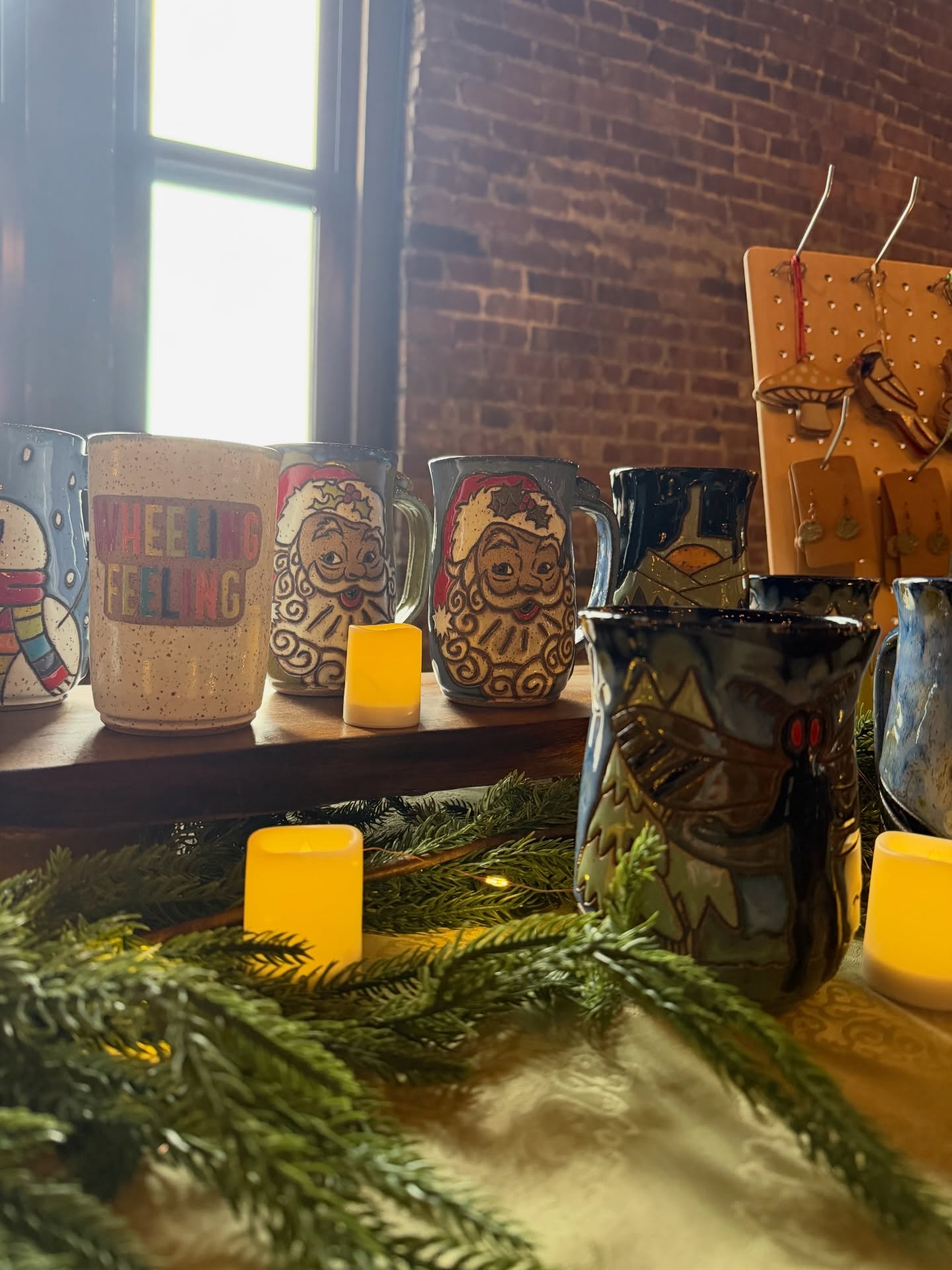 I’m all set up on the 3rd floor of @waterfront.hall for @calcifiedfest Feral Faire with a lot of great artists and makers! 2 to 7 pm today! #wheelingwv #appalachianart #feralfaire