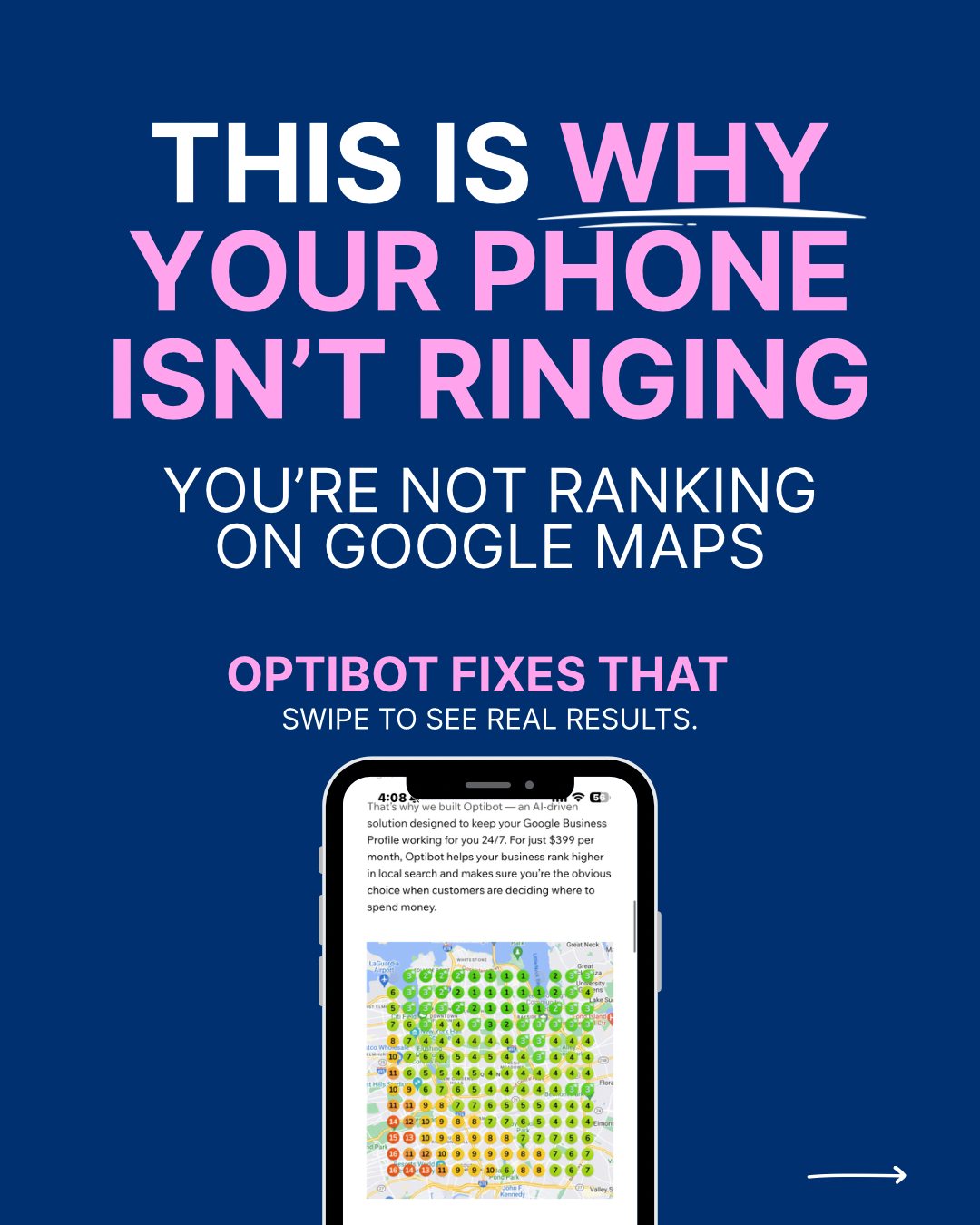 Your phone isn’t ringing because people can’t find you online.
No SEO strategy, an outdated website, or a weak Google Business Profile = lost customers.
Good news? It’s fixable.
Great news? We can do it for you.
🔥 DM us to audit your marketing and show you what’s missing
#Optibot #RyanSpeltsMarketing #UtahMarketing