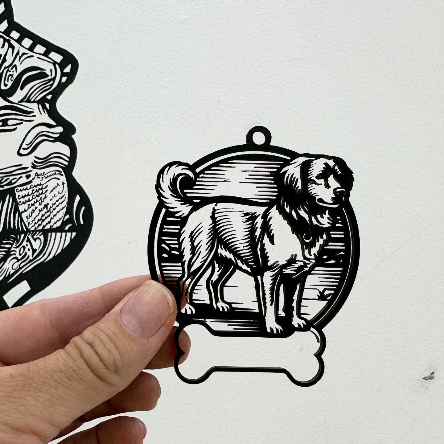 More wooden ornaments of our Dogs 🐕❤️