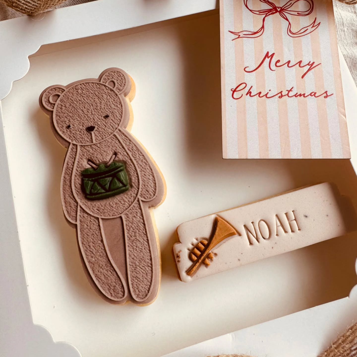 Some designs feel special from the moment they’re sketched… and this little teddy is one of them.
My most popular Teddy by far, he's travelled far and landed in the kitchen of beautiful bakers all over the world.
He was inspired by my son’s childhood bear - lovingly named Raymond. Raymond survived to tell the tale and still has a special place in my son's home today. A little worn, a little hugged-out, but completely timeless.
This Teddy Stamp & Cutter set is my way of celebrating those memories that stay with us… the ones that shape our families, our stories, and our seasons.
Creating pieces like this reminds me why I do what I do: to honour the past, treasure the present, and craft something sweet enough to become part of someone else’s memory too.
Here’s to the moments we hold close, and the keepsakes we continue to make.
Much love always xox Catherine
Product photography and Cookie created by @crumbswithlove_
#teddycookies #teddybirthdaytheme #cookiestamps #cookiecutters #cookiedecorator