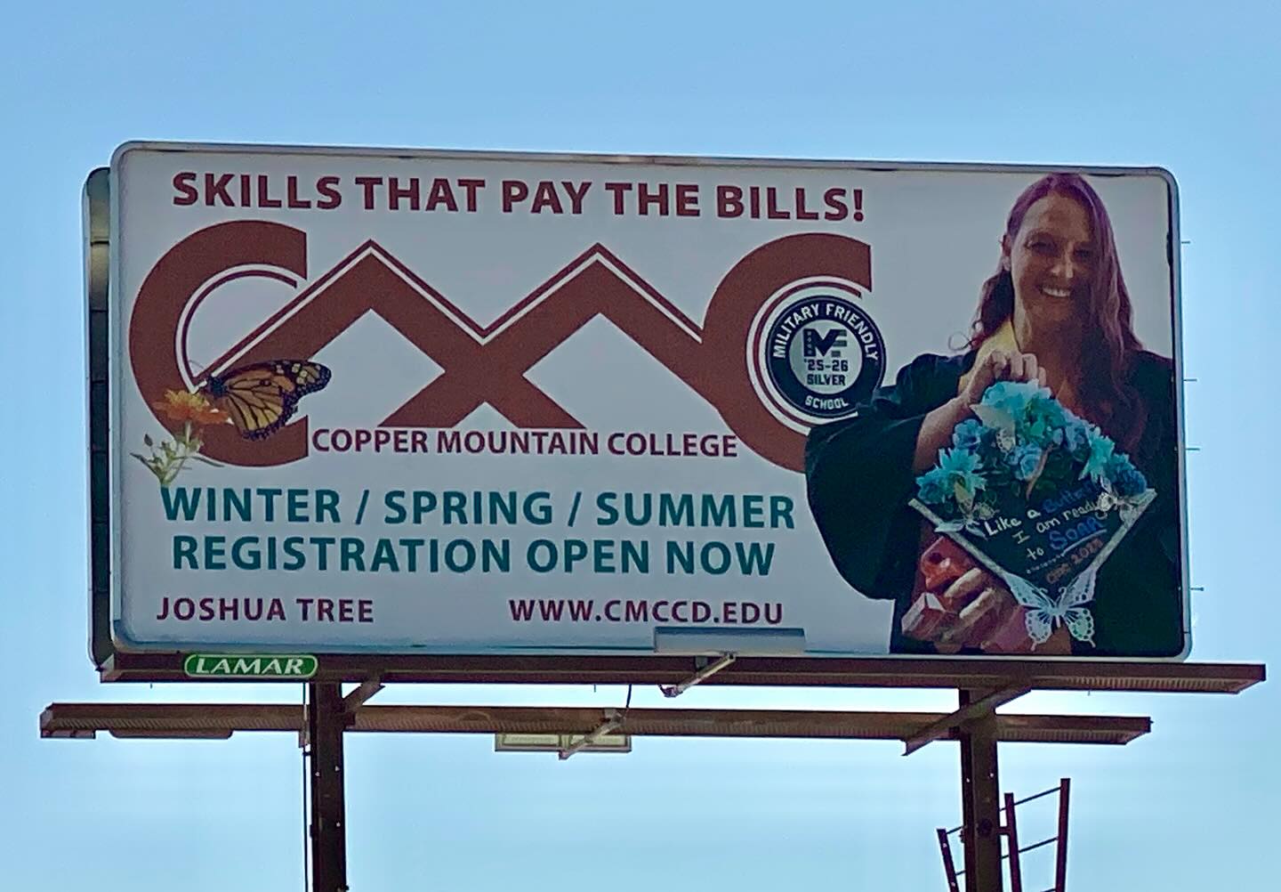 I never thought I would add designing billboards to my resume, but here’s one of the new ones for Copper Mountain College that I just finished. I love including our students and alumni in them - they’re why we do what we do, after all.