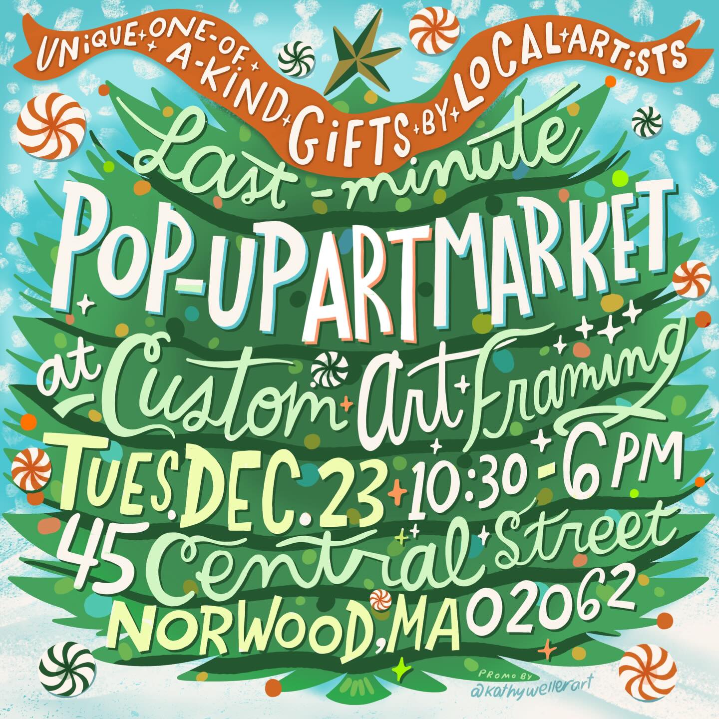 One more chance before Christmas to pickup some fabulous gifts at our Last Minute Pop Up Market! Hope to see you!