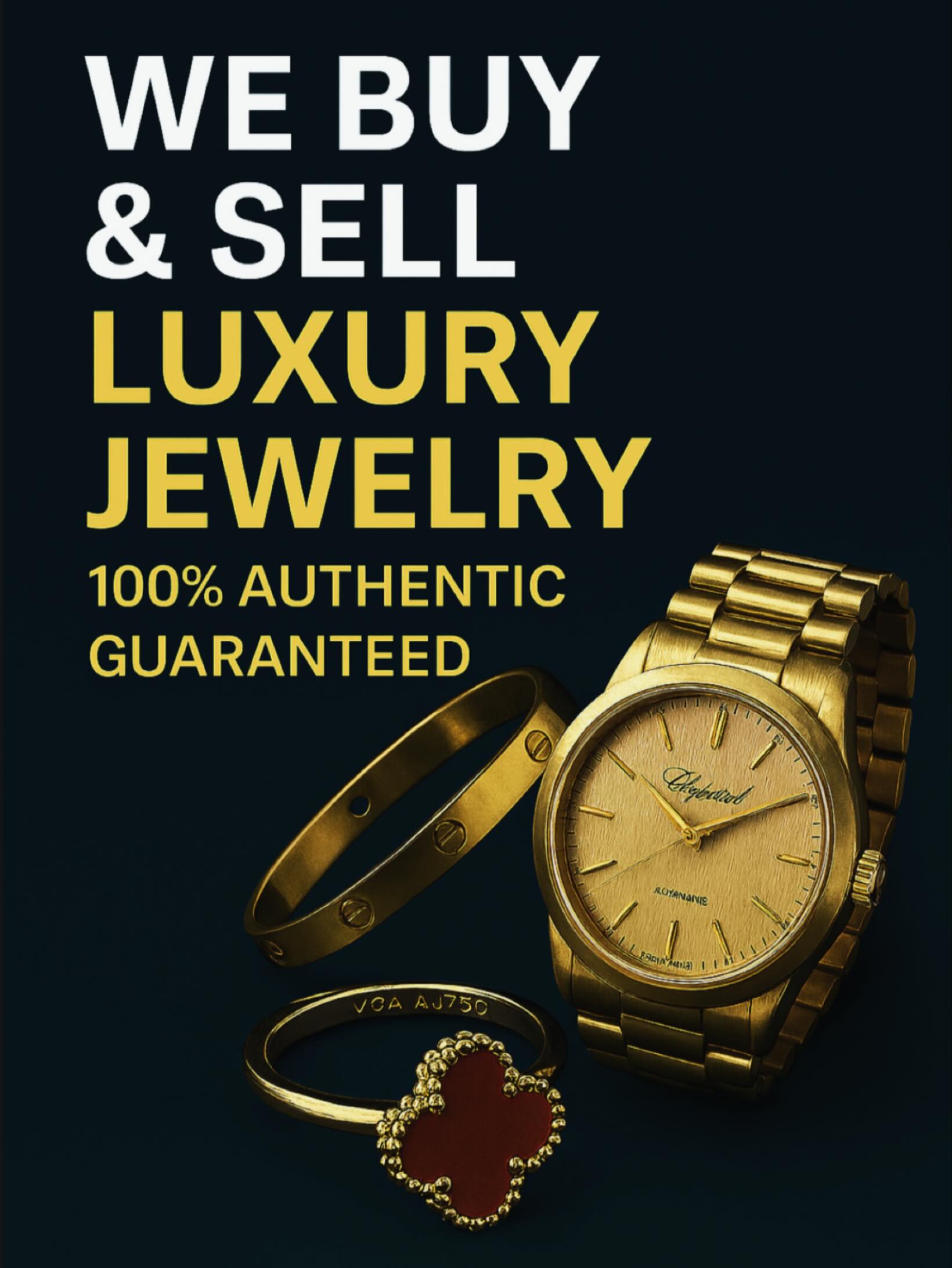 💎 Sell Your Branded Jewelry Today 💎
We buy luxury pieces from top brands like Chopard, Cartier, and Van Cleef & Arpels — and we offer the best price guaranteed.
✨ Fast evaluations
✨ Secure transactions
✨ Instant payouts
📲 DM us now or or contact us on 0561009916 to turn your treasures into cash!
#prelovedcartier #prelovedluxury #prelovedluxurydubai #preloveddubai #prelovedbranded #cartier #sellcartier