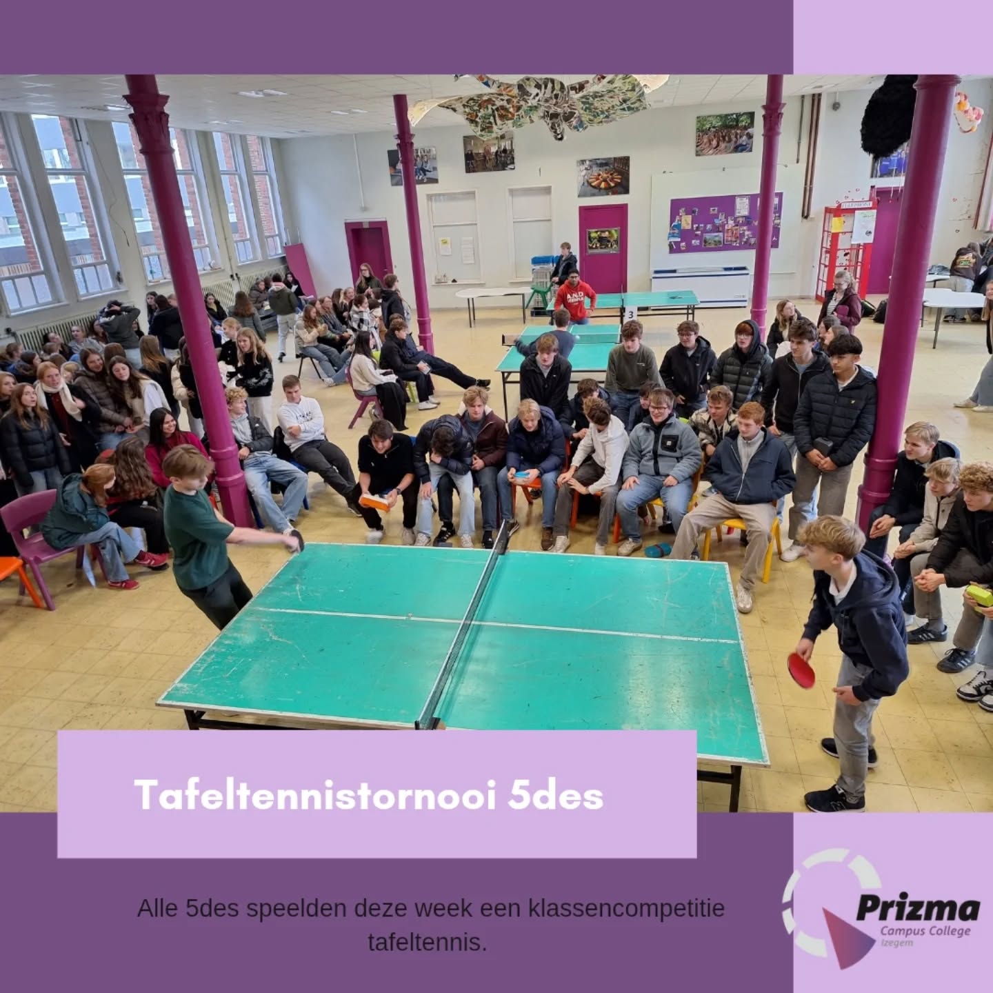 Klas 5.5 heeft de klassencompetitie tafeltennis gewonnen. Proficiat! Dankjewel aan iedereen die heeft deelgenomen aan deze sportactiviteit.
