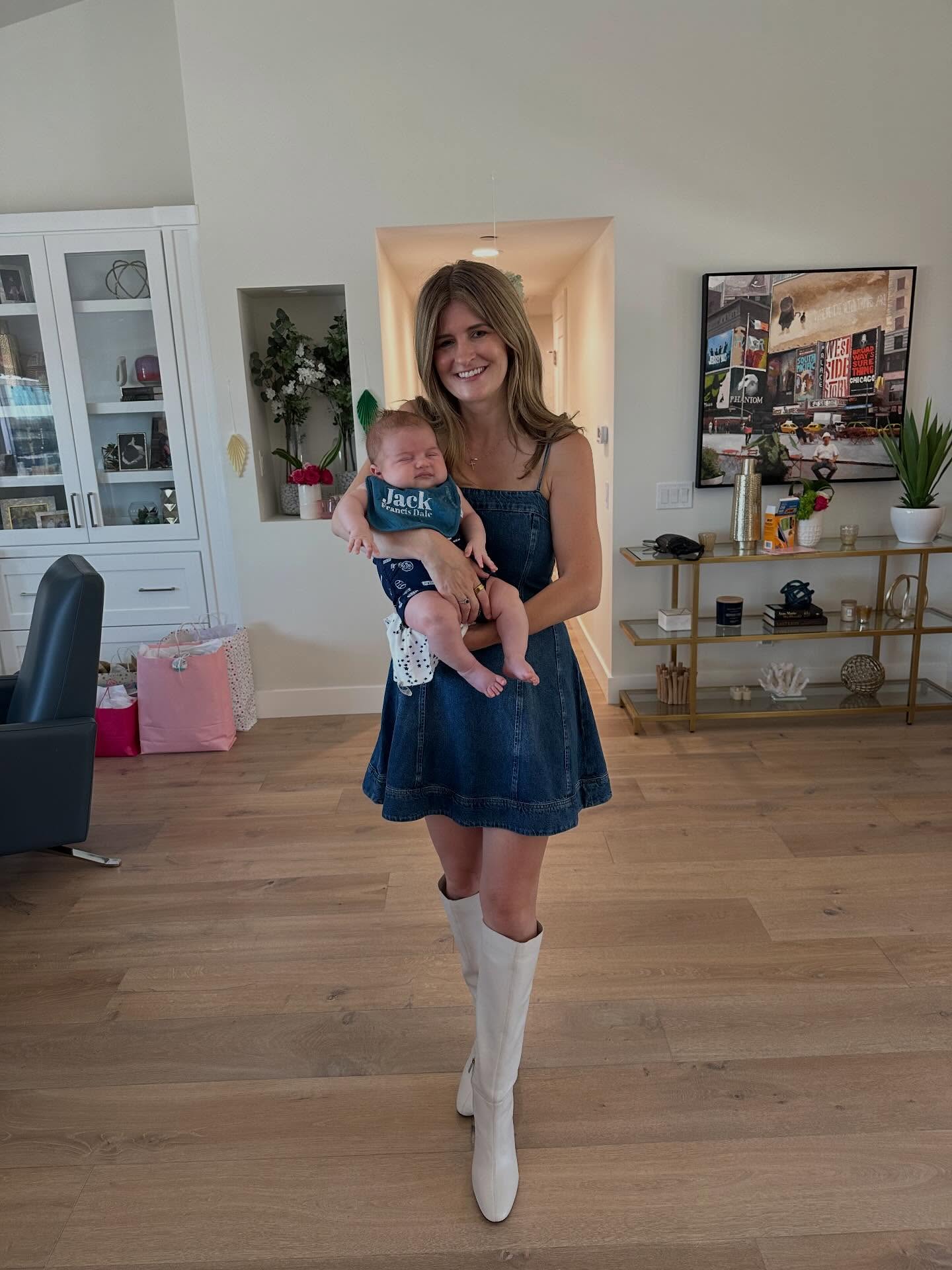My newest +1 to professional events. If you had told baby-attorney me that one day I’d show up to a professional event with my newborn on my hip, I would’ve laughed. Back then, the unspoken rule was clear: “Professionals don’t bring babies.” And for generations, that made sense—most attorneys were either men with a stay-at-home spouse or women who felt pressure to emulate men to be taken seriously.
But the definition of “professional” is changing, and I’m grateful to be part of that shift.
A few months ago, I welcomed baby Jack, and as his sole food source, we’re still very much in that tender “fourth trimester.” I’m recovering, he’s adjusting to the world, and we’re both learning as we go. I tried going to one long event without him, and he was so upset at home the entire time I was gone. Long stretches without me are understandably hard on a brand new baby. So I chose a simple but outside-the-box solution for a working attorney: I started bringing him with me. And in a way I didn’t expect, bringing Jack has made this season feel more alive and aligned.
Instead of trying to separate work and motherhood, I’ve been choosing to integrate them—and for now, that looks like bringing him to the occasional networking event.
And you know what? He’s brought so much warmth and joy to the room. People light up when they see him, and more than a few hands are grateful for baby snuggles.
Will I be bringing him once he’s mobile and eating solids? Probably not. Do I have this whole work–motherhood integration figured out? Definitely not. But Jack and I are navigating it together, supported by a community of friends, colleagues, and professionals who have welcomed him with open arms and continue to trust me with their clients and referrals.
I’m so thankful to be part of this new kind of professional village—one where women get to define what our careers and families look like, and where showing up as our whole selves is not only accepted, but celebrated.