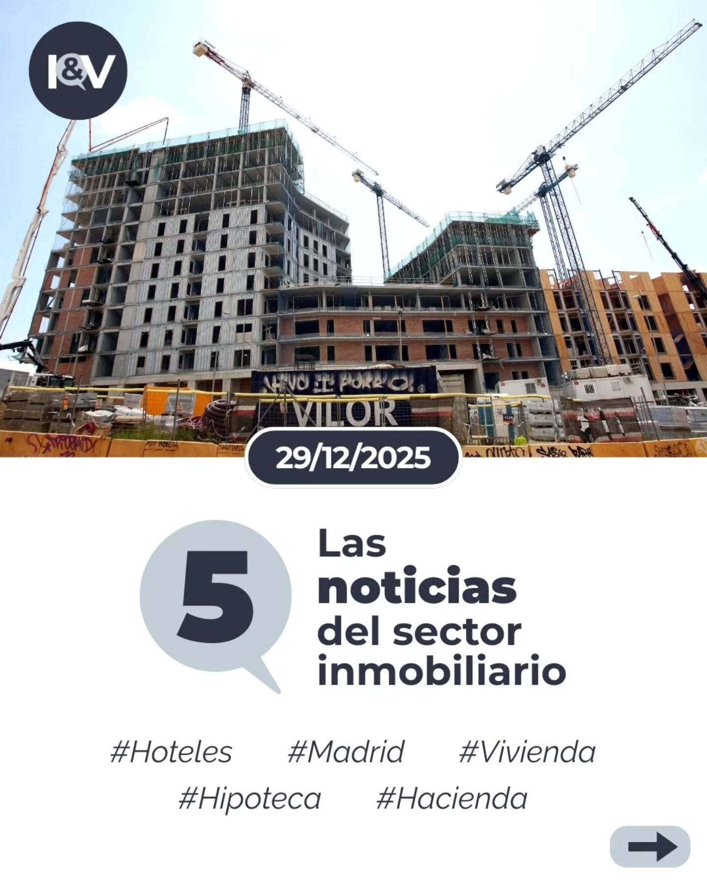 Las noticias más importantes del día del sector inmobiliario👇🏻
➡️ Las pernoctaciones en hoteles tienen un noviembre histórico
➡️ Madrid transformará 2.000 oficinas en viviendas
➡️ El precio de la vivienda crece a un nivel no visto desde la burbuja
➡️ La hipoteca media en Madrid supera los 250.000 euros
➡️ Hacienda acorta el plazo para deducir la depreciación del inmueble en alquileres
#inmobiliario #vivienda #inversionyvivienda