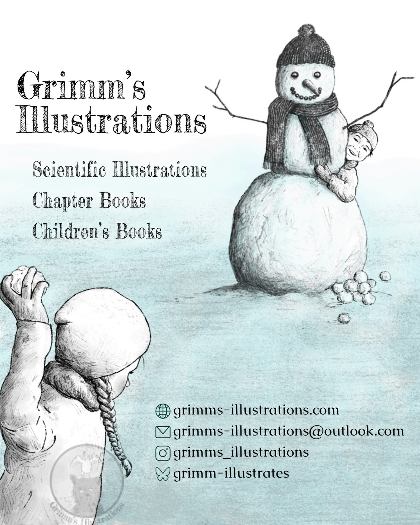 Happy Kid Lit Postcard Day!
My name is Merle Grimm. I’m a passionate illustrator who loves working with both traditional and digital mediums.
This year I’d love a snowy white Christmas! The last couple of years it’s been rain and slush, but who knows? Maybe I’ll get lucky!
#grimms_illustrations #kidlitartpostcard #illustration #kidlitart #kidlit #childrensbook #childrenbooks #illustration