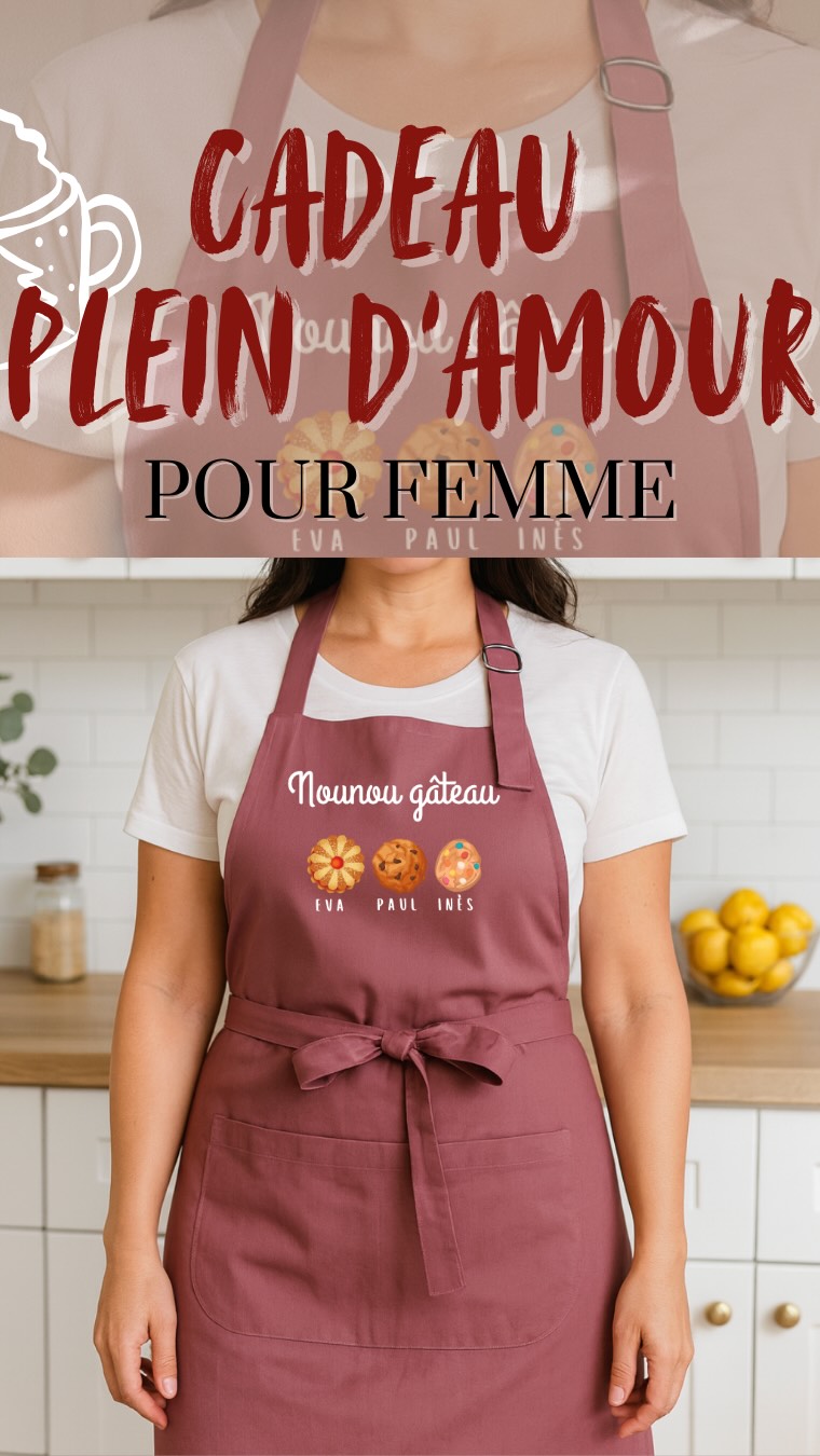💝 Le cadeau qui fait fondre tous les cœurs (et pas que les gâteaux) !
🔹 Vous cherchez une idée tendre, originale et personnalisée pour Noël, la Fête des Grands-Mères ou un anniversaire ? Ne cherchez plus !
👩🍳 Offrez (ou offrez-vous) ce magnifique tablier 100 % coton, orné de jolis petits gâteaux… chacun représentant un enfant ou petit-enfant, avec son prénom délicatement inscrit.
✨ Un clin d’œil gourmand pour symboliser tout l’amour familial — à porter fièrement en cuisine, au jardin ou lors des goûters improvisés.
💡 Le nombre de gâteaux s’adapte au nombre de prénoms : 2, 3, 6 ou même toute une fournée de bonheur 🧁💕
📦 Fabrication rapide, tissu doux et résistant, personnalisation facile en quelques clics.
🎁 Le genre de cadeau qu’on garde à vie et qui fait mouche à chaque fois !
📲 Commandez dès maintenant sur notre site#narbonne #noël #tablierpersonnalisé