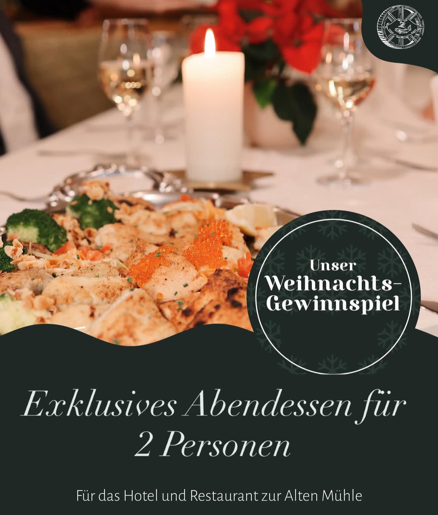 🎄 WEIHNACHTS-GEWINNSPIEL 🎁
🌟 Wir verlosen ein exklusives Abendessen für 2 Personen in unserem Restaurant.
So kannst du gewinnen:
✨ Markiere 2 Freunde
✨ Folge unserer Seite
✨ Beitrag liken
Extra Chance: Teile diesen Beitrag in deiner Story und markiere uns. 📲
Viel Glück! 🍀
Die Auslosung findet am 24.12.2025 statt.
📩 Der Gewinner wird per Direktnachricht benachrichtigt.
#Weihnachtsgewinnspiel #Gewinnspiel #AbendessenZuZweit #Genussmoment #Weihnachten #FestlicheFreude #zuraltenmuehle