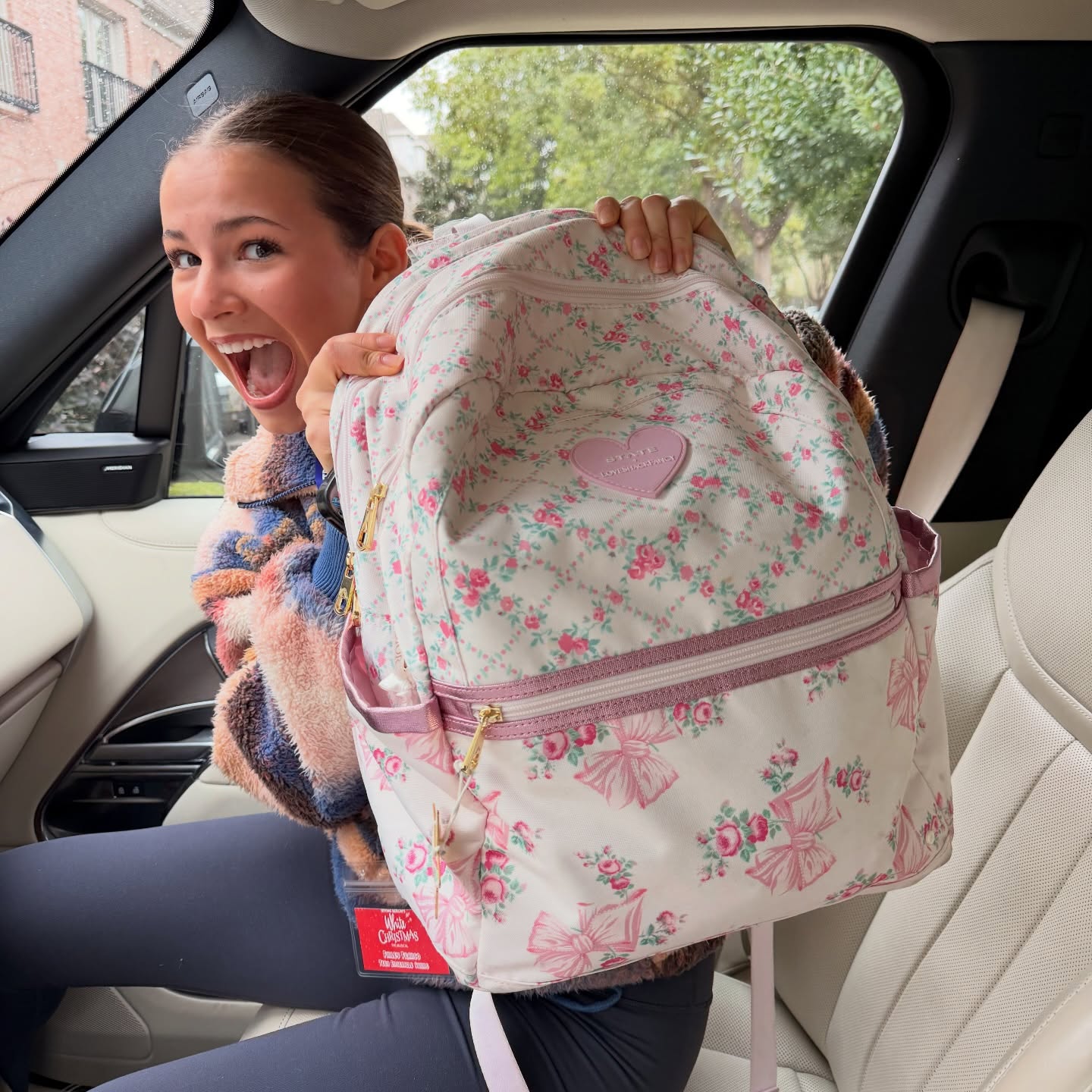 What better time of year to talk about the impact of the kindness of strangers ?
- This is a reminder that they are really great people in the world. Pablo’s car was broken into the other night at 6:30 PM in River Oaks while he and Finley were at dinner and watched through the window as the robbers smashed the glass of his locked car and took Finley’s backpack with all of her dance shoes and script and make up. She was devastated. That night we quickly made a plan to spend the next day, replacing the dance shoes, script, and the makeup since her show opens next week! As Finley and I were in the dance shoe store, I get a text from Pablo that simply says “found!” he then follows up with “check your Facebook messages.” A woman named Lana found Finley‘s backpack and all of her belongings that had been strewn all down her street and proceeded to collect them all, put them back in her backpack, and then hit the internet to figure out how to get in touch with us. Luckily for us she knows how to research on the Internet and managed to contact TUTS, myself, and Pablo through his law firm through a series of super-sleuthing avenues thanks to social media! (Cont in comments)