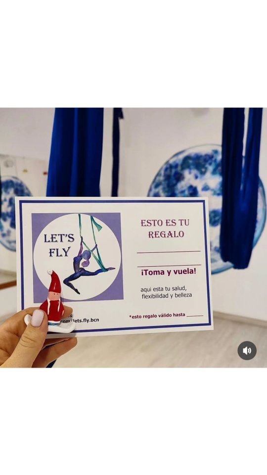 ¿Buscas un regalo maravilloso? 🎄🎁 ¿Quieres sorprender a tus amigos o familiares? 💜
⠀
Ahora puedes darle a tus queridos un regalo único: tenemos bonitos vales en forma de papel o electrónico para volar en hamaca.
⠀
¡Puedes comprar cualquier cantidad de clases! 👌 Precios desde 8 euros 🎁🎉 Los mejores regalos son una clase cerca del mar, o una clase romántica para dos, pero también puede ser cualquier clase de nuestro estudio.
⠀
¡Dar alegría es tan simple! 🎉 Y tambien salud, flexibilidad y placer para tus seres queridos.
Escríbenos para más detalles 🎁🎄⬇️
⠀
con 🎁 www.lets-fly.es
📞 642 12 24 55