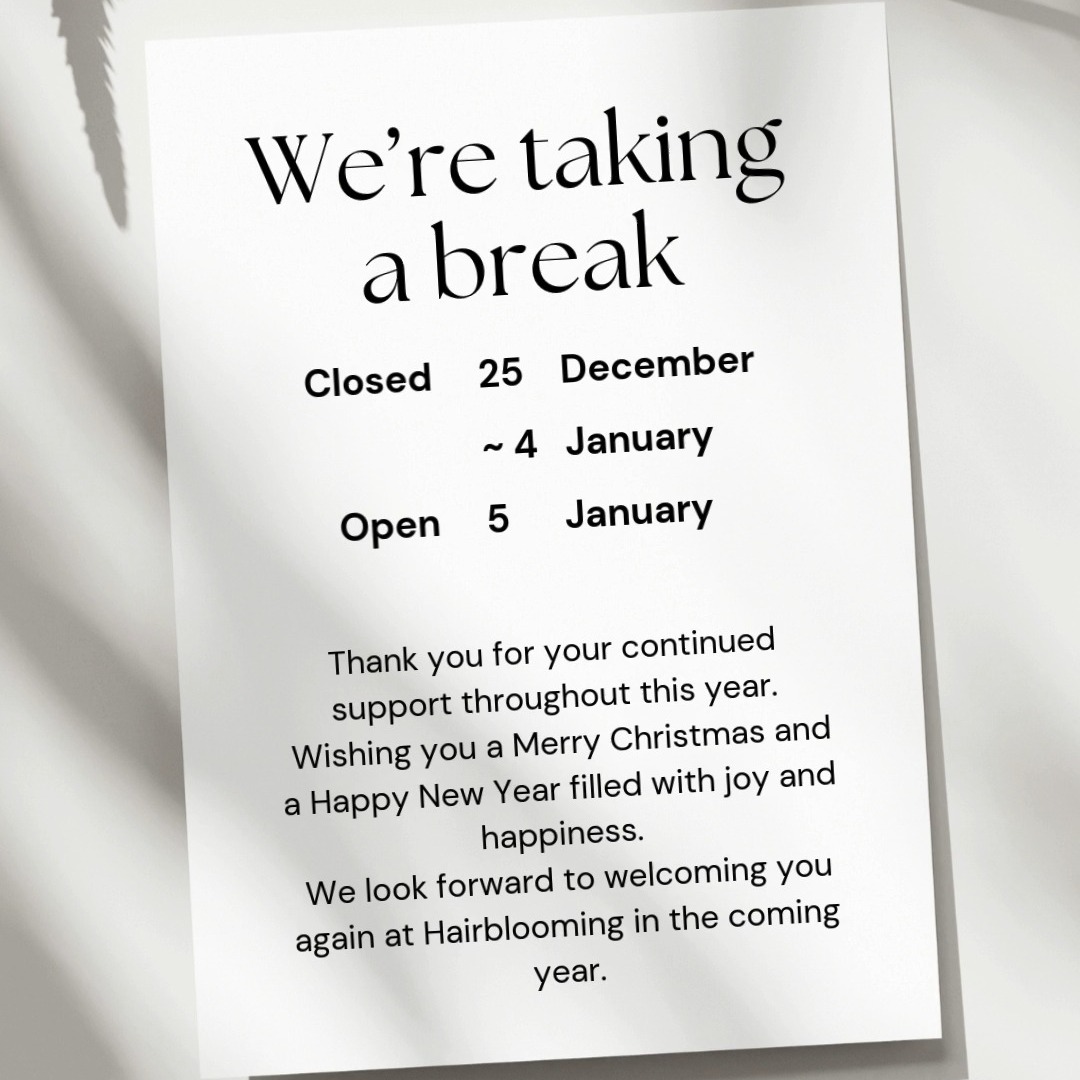 ✨🎄
Thank you so much to everyone who supported Hairblooming this year 🤍
Because of you, our days were filled with smiles, warmth, and beautiful moments ✂️🌸
Wishing you a cozy and joyful Christmas
and a New Year filled with happiness, love, and great hair ✨
We can’t wait to see you again in the new year 💗
Merry Christmas & Happy New Year 🎁
#hairblooming #thankyou
#merrychristmas #happynewyear
#holidayvibes #grateful
#hairstudio #hairlove
#warmandcozy #endofyear