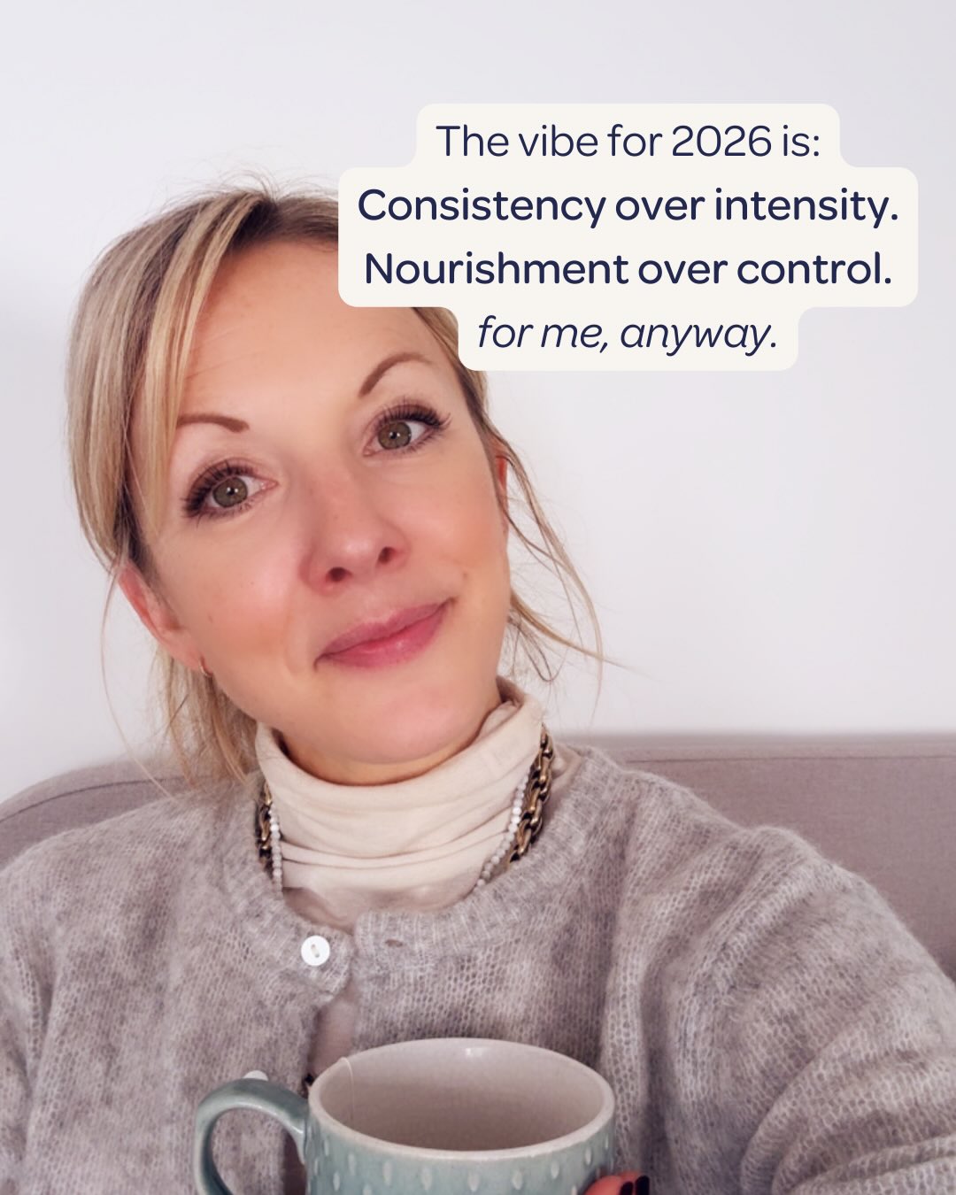 The energy I’m taking into 2026:
Less intensity.
More consistency.
Less control.
More nourishment.
This rebuilding season has been about letting go of extremes — in how I eat, how I work, and how I support others.
I’m quietly rebuilding a new offering rooted in steadiness, trust, and real-life rhythms — for people who are done pushing and ready to feel supported.
More soon ✨