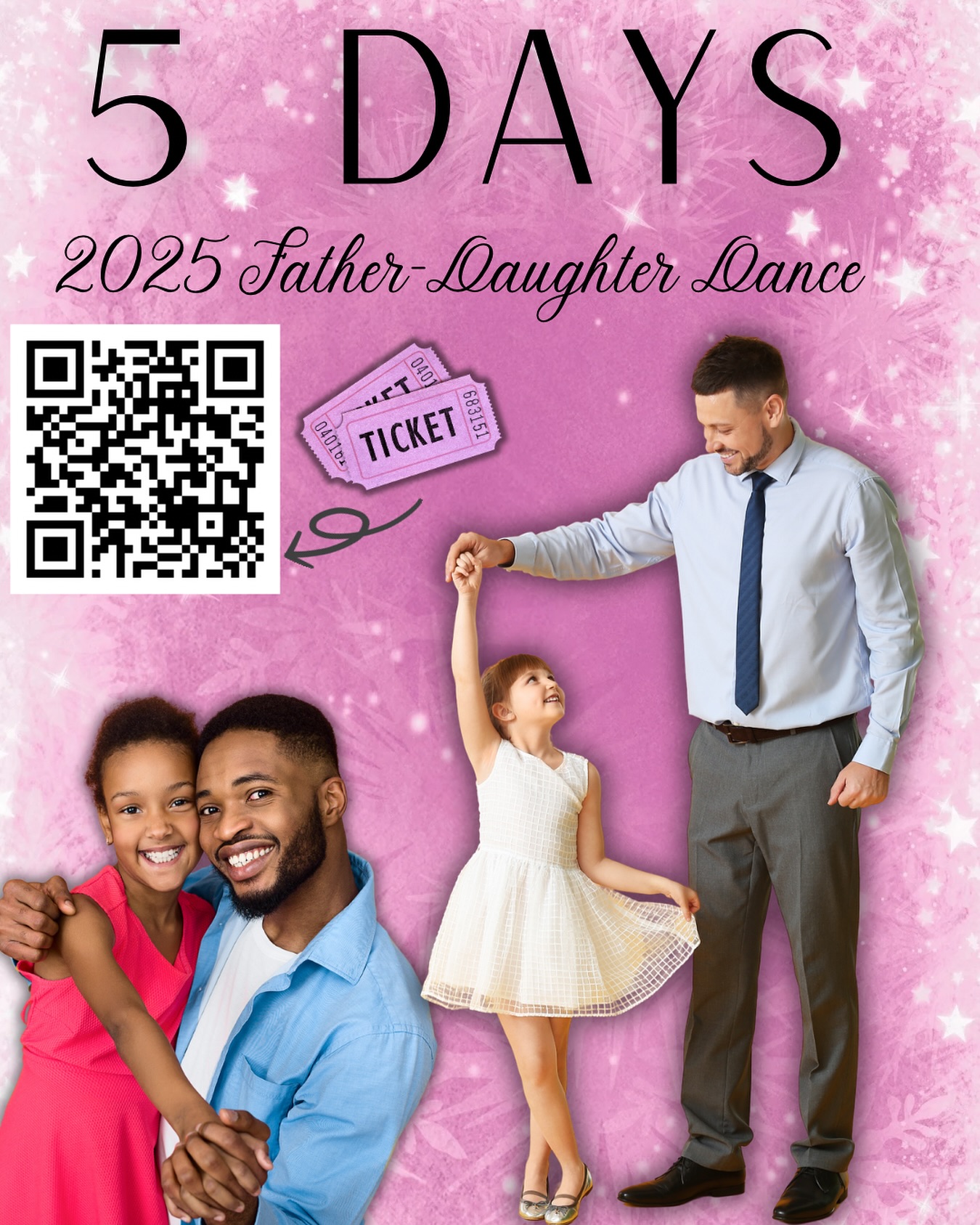 Only 5 days to go!❄️🎄
We can’t wait to see all the dads, grandpas, uncles, and father-figures twirling with their girls. 💗✨ Don’t forget to grab your tickets!