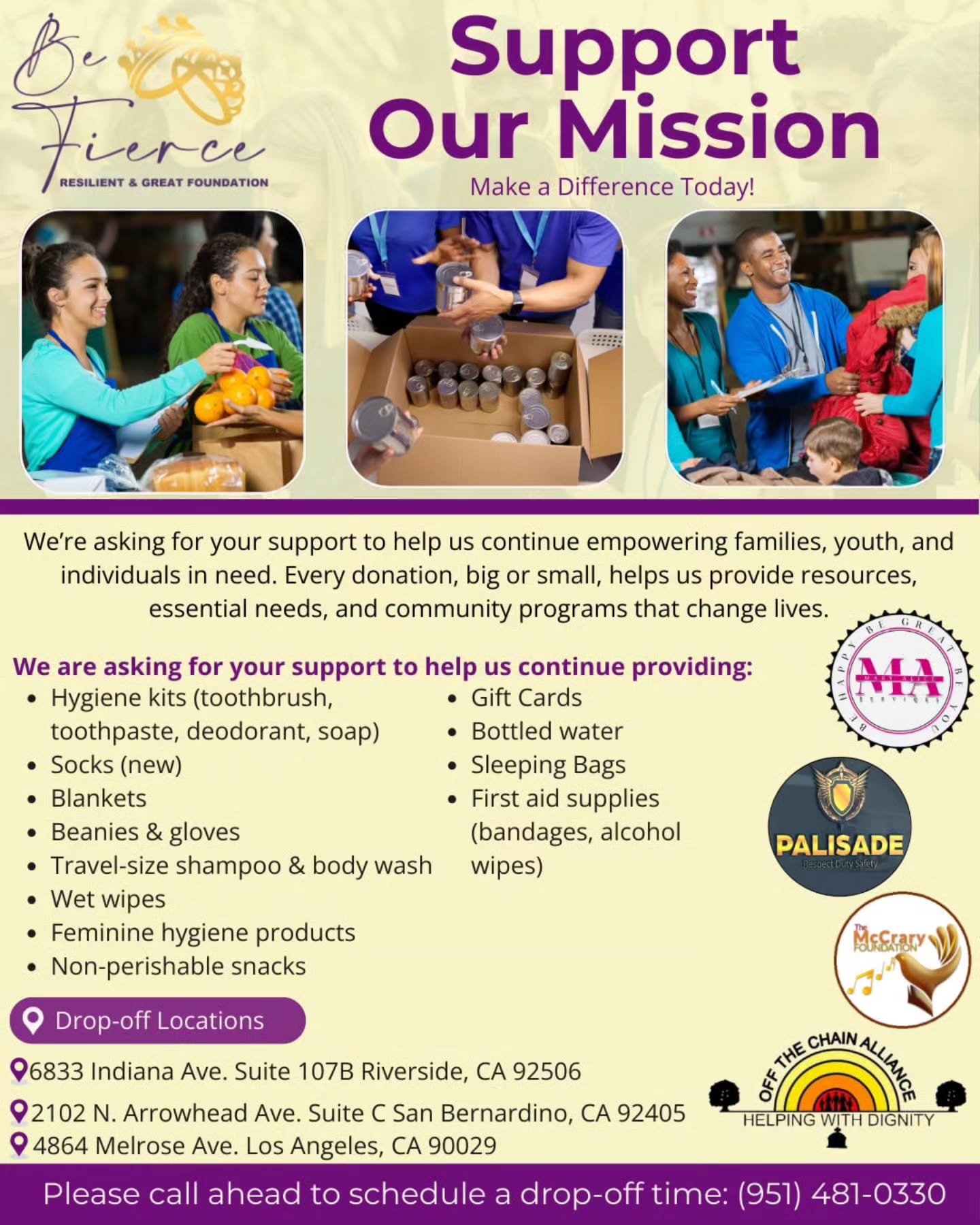 Support Our Mission
Make a Difference Today!
Weโre asking for your support to help us continue empowering families, youth, and individuals in need. Every donation, big or small, helps us provide resources, essential items, and community programs that change lives.
๐ If youโre able, please donate and share. Your kindness matters.
#CommunitySupport #GiveBack #DonateToday #NonprofitLife #HelpingFamilies #SupportOurMission @maservices2015 @offthechainalliance @palisadedefensegroup @mccrary_foundation