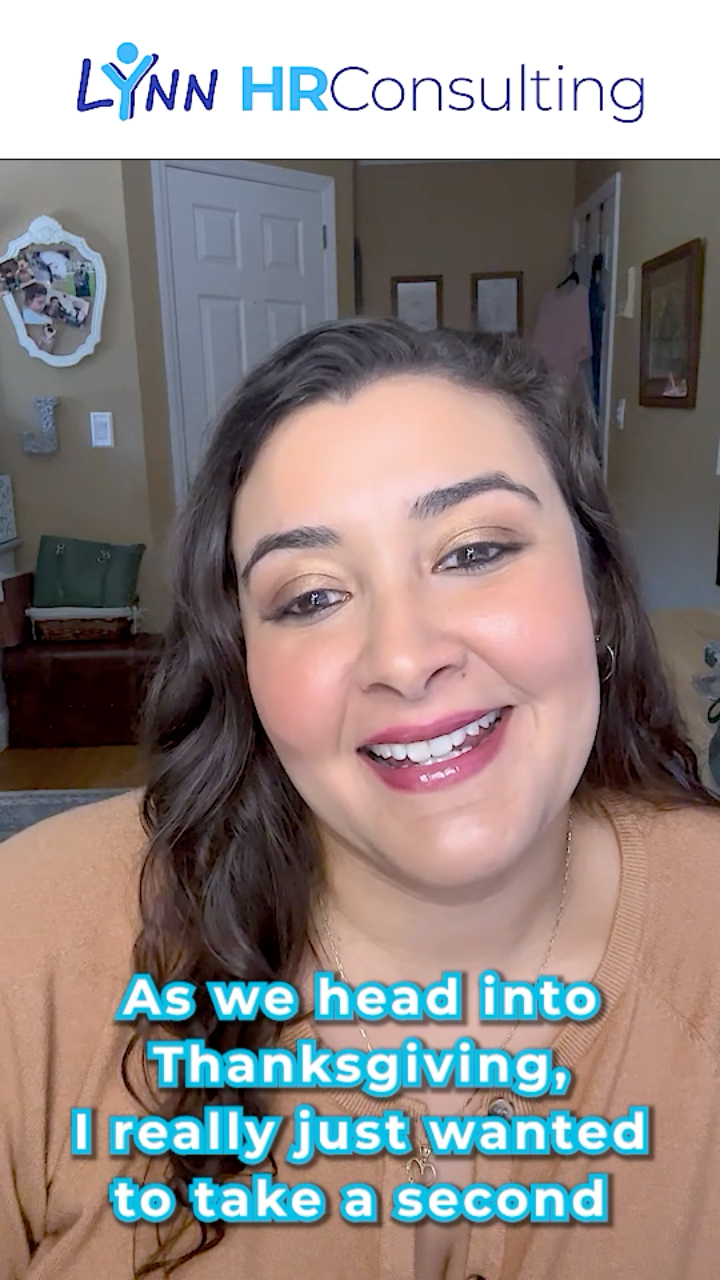 Happy Thanksgiving week from all of us at Lynn HR!
We’re so thankful for our incredible clients. Your trust means everything. What are you thankful for this year?
#HRCompliance #SmallBusinessSupport #HRConsulting #BusinessSuccess #LynnHR #RealTimeHR