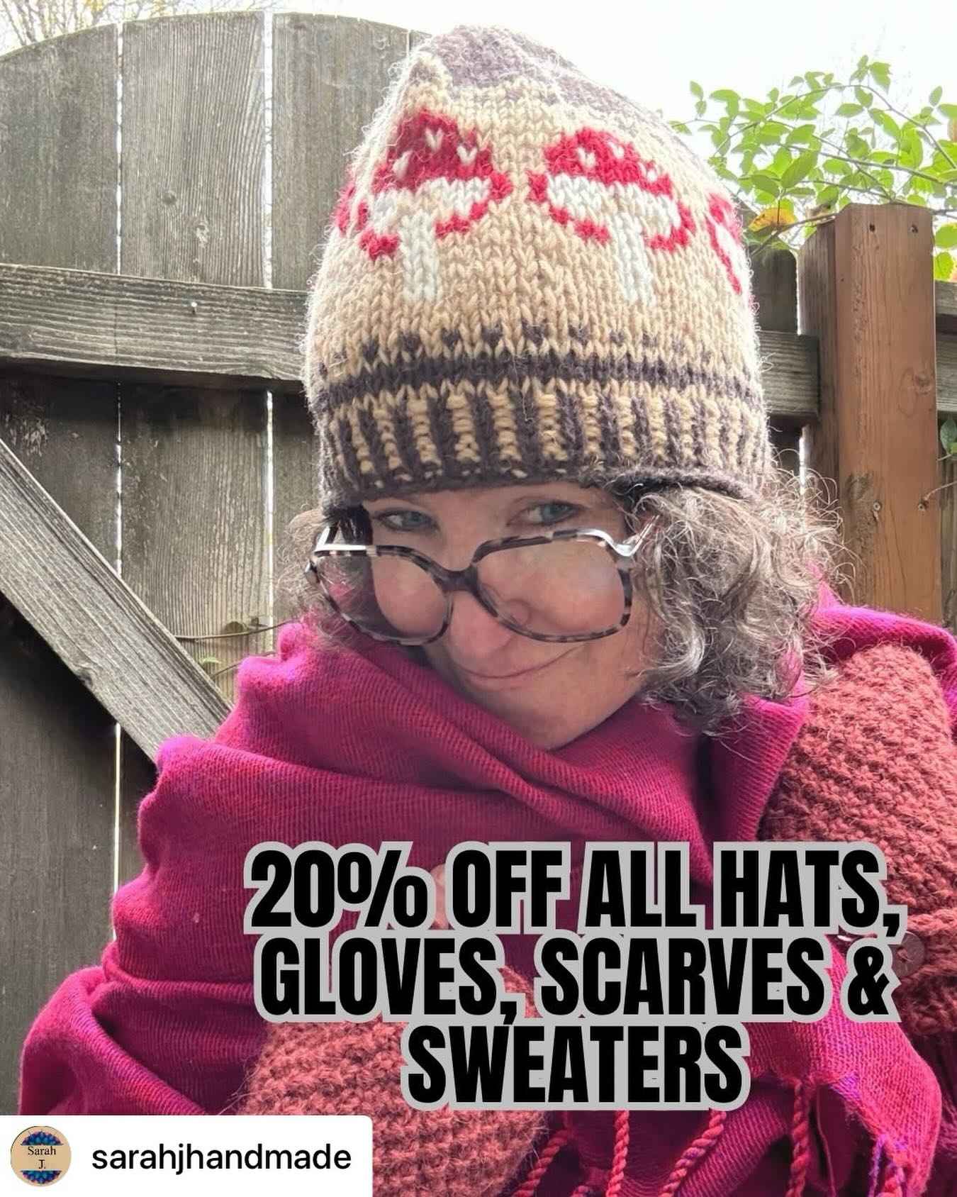 Get @reshare_app • @sarahjhandmade ✨ Happy Small Business Saturday! Come visit us for our Cozy Magic Sale or shop online — use code SHOPSMALL for your discount at shopsjh.com. ❄️ We can’t wait to see you and share some cozy handmade magic! 💛
#SarahJHandmade #SmallBusinessSaturday #CozyMagicSale #ShopSmallPDX #SupportLocal #BoutiqueFinds #HandmadeWithLove #PDXShopping #GiftLocal #WinterCozy