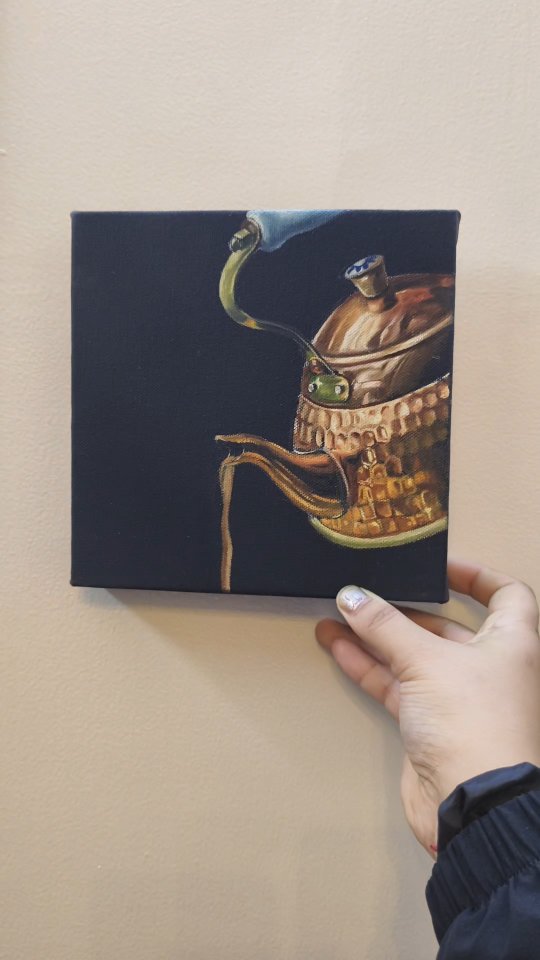 "Phases of my painting:
Sketch: ‘girl, no.’
Canvas: ‘watch me.’
Me: ‘Dear God please.’
Result: ‘OMG I made that?!’"
#artreels #artistlife #artprocess #paintingreels #artinstagram #reelitfeelit #artreelindia #artistsofinstagram #creativeprocess #artvideo #acrylicpainting #indianartist #artistcommunity #artjourney #paintwithme #chailover #tea