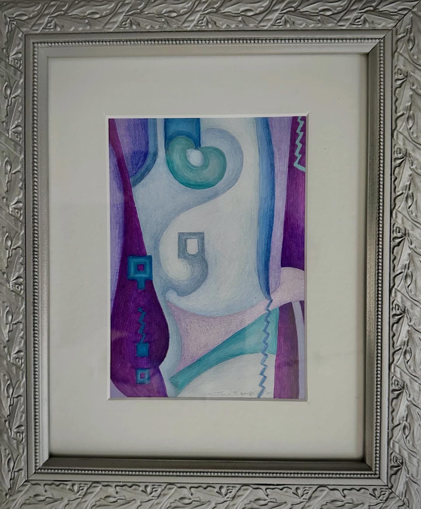 New design for sale at the Holiday Show McLean County Art Center #mcleancountyartscenter #mcac #drawing #markerart #coloredpencilart #cooltonedart #janecampart