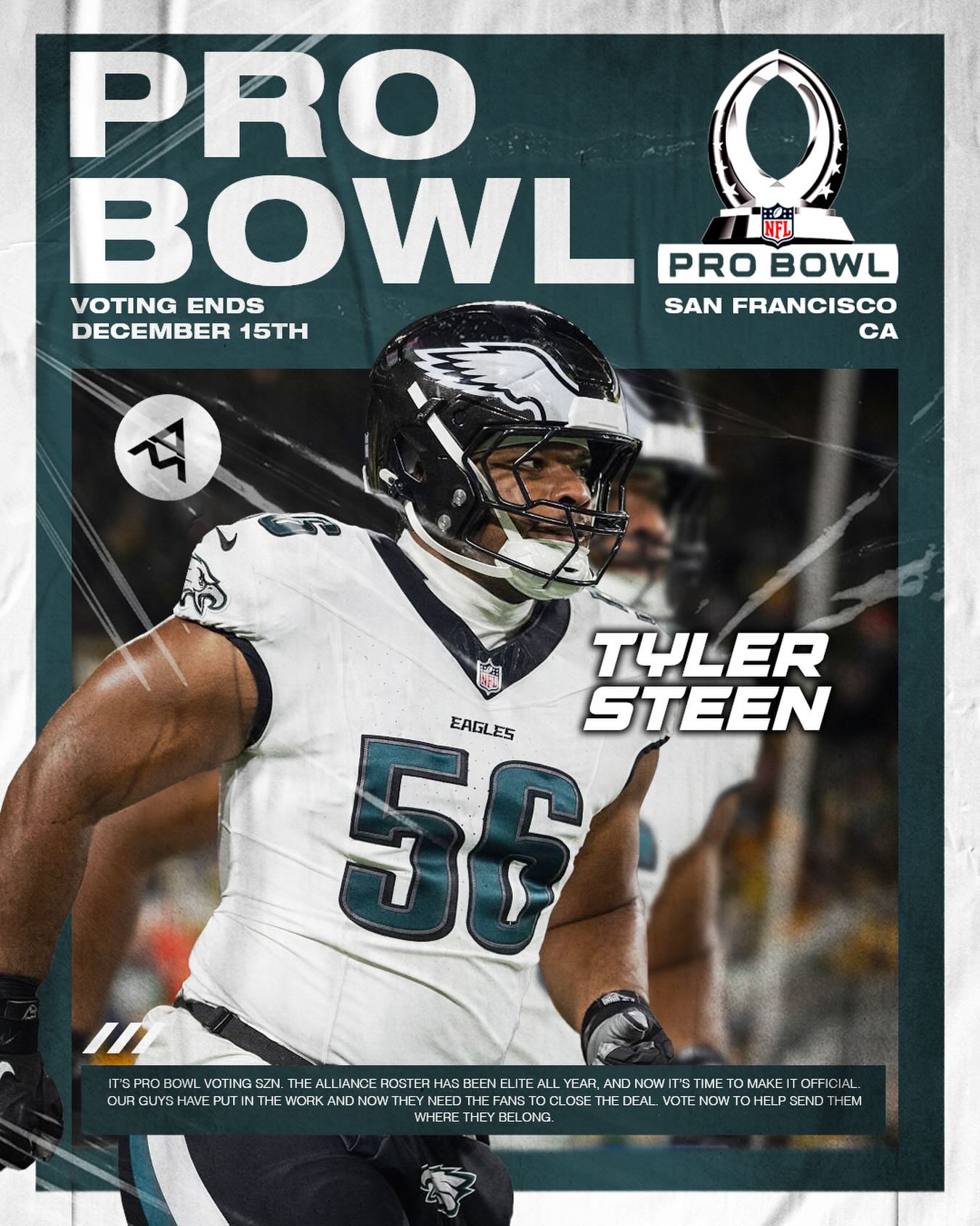 The trenches matter. Vote @t.steen54 for the Pro Bowl. Link in bio.