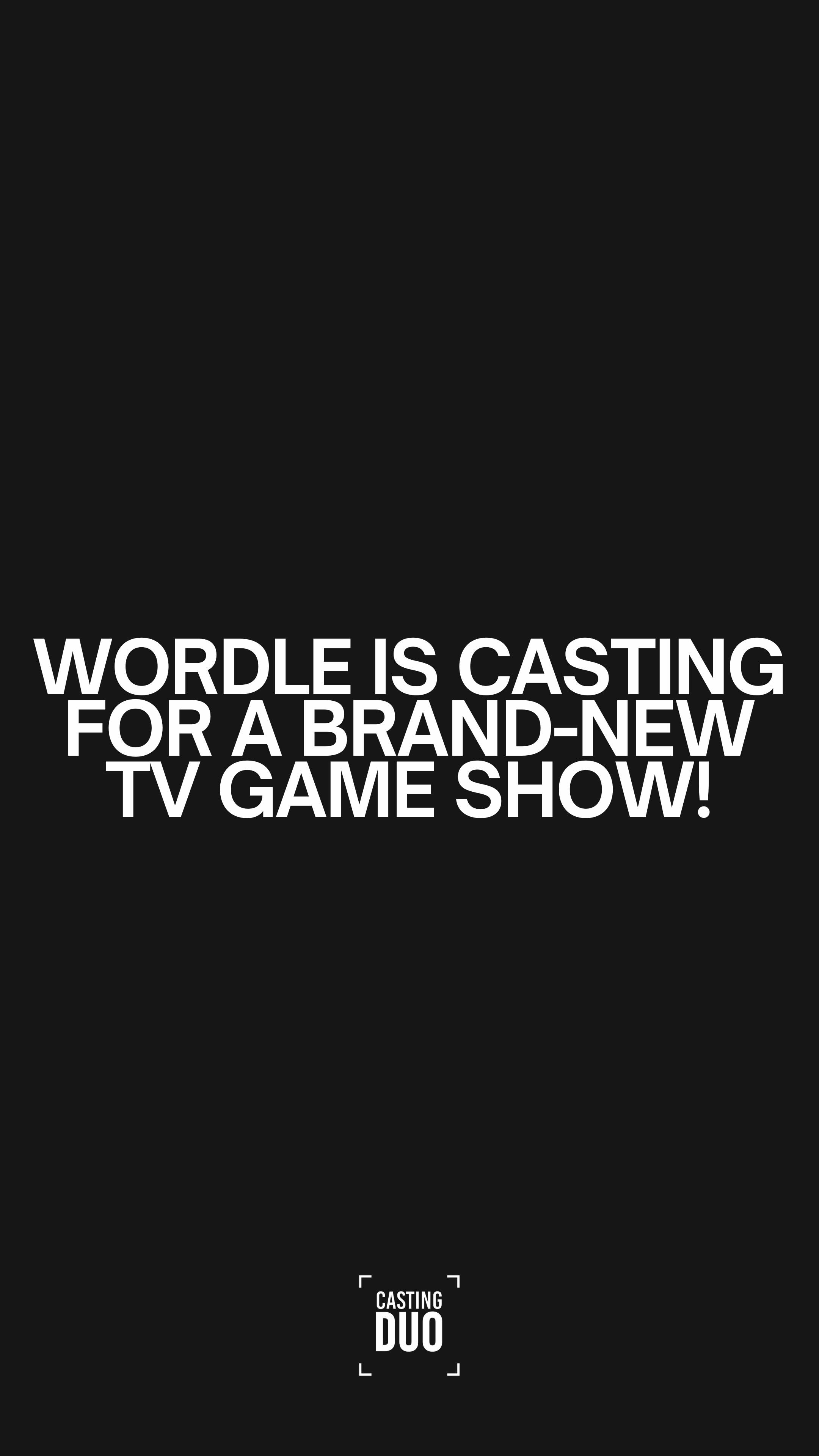 🚨 The New York Times’ WORDLE is casting for a BRAND-NEW TV GAME SHOW! 🚨
Do you have the perfect Team of Three? Friends, family, co-workers—whoever!
Ready to compete for a large cash prize?
Apply Now: WordleCastingCrane.com (Link in bio!)
#wordle #wordlegame #newyorktimes #gameshows #nowcasting
