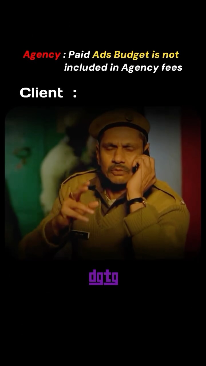 Confused client with paid Ads and agency fees 😂😂😂
#digitalmarketing #dgtglive #client #instadaily #funnyvids