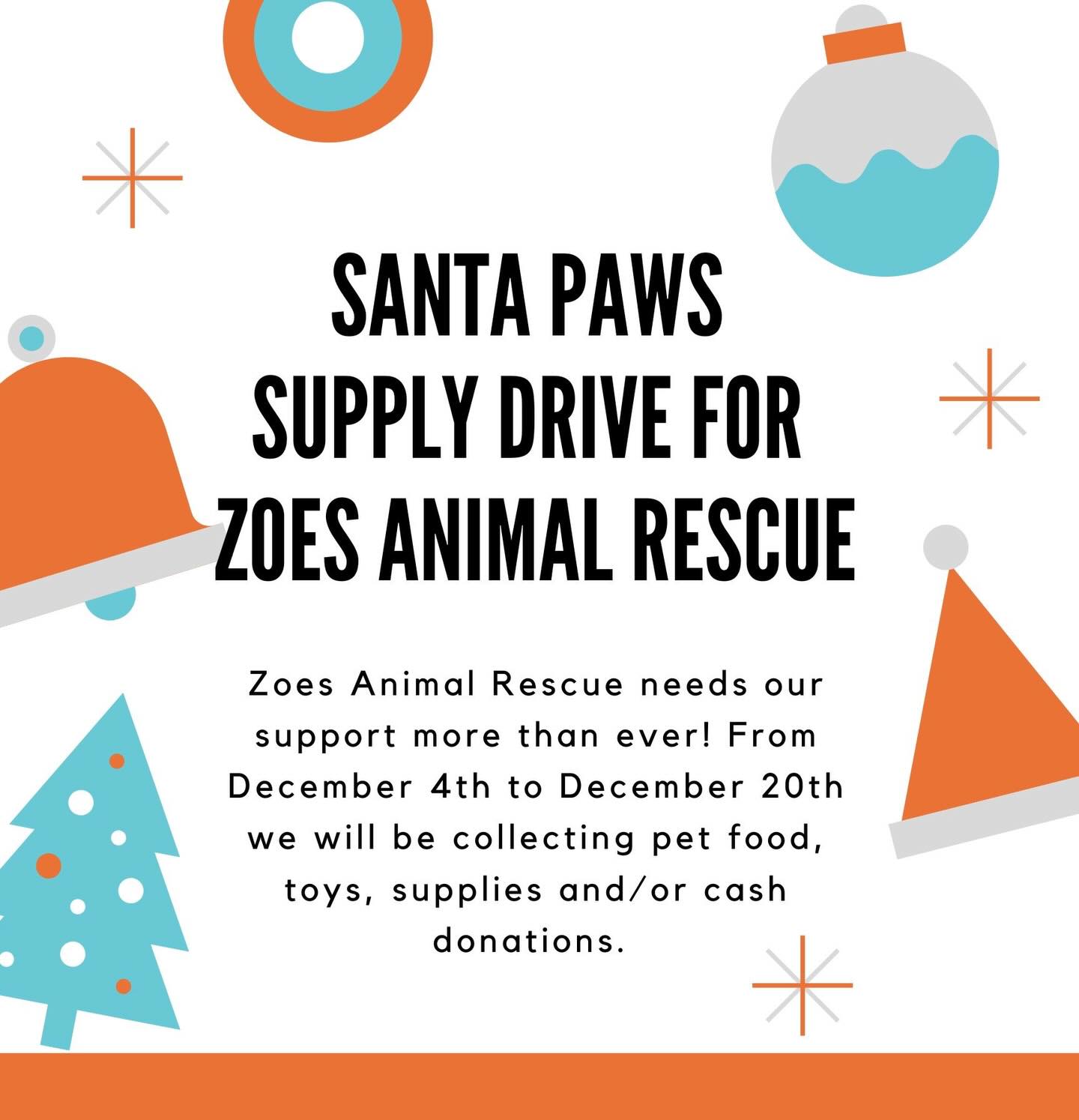 This Christmas we are collecting donations for @zoesanimalrescue 🎄They are in particular need of:
•cat litter & food
•dog & puppy food
•puppy pee pads
•enrichment tools (puzzle toys, sniff mats etc)
•Kongs and other strong toys
•Slow feeders
You can also make a cash donation to put towards medical bills and other expenses! Thank you in advance!