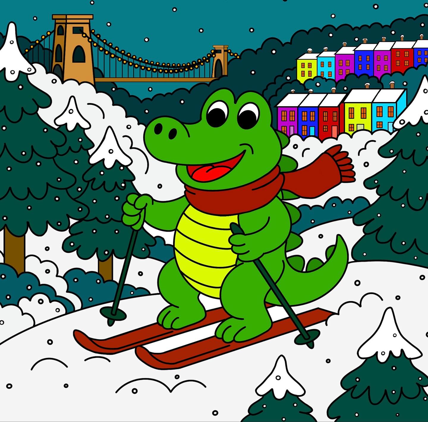 It must be ski o’clock somewhere… ❄️⛷️
The Bristol Crocodile is making the most of the snowy hills beneath the Clifton Suspension Bridge, scarf on, skis ready, and winter mischief fully activated!
#BristolCrocodile #BristolArtist #BristolMakers #CliftonSuspensionBridge #VisitBristol #BristolHarbourside #CliftonVillage #SouthWestCreators #UKIllustrator #ChildrensIllustration #WinterInBristol #SnowyBristol #BristolLife #BristolEvents #DiscoverBristol #BristolIndie #BristolCreatives #BristolScenes
