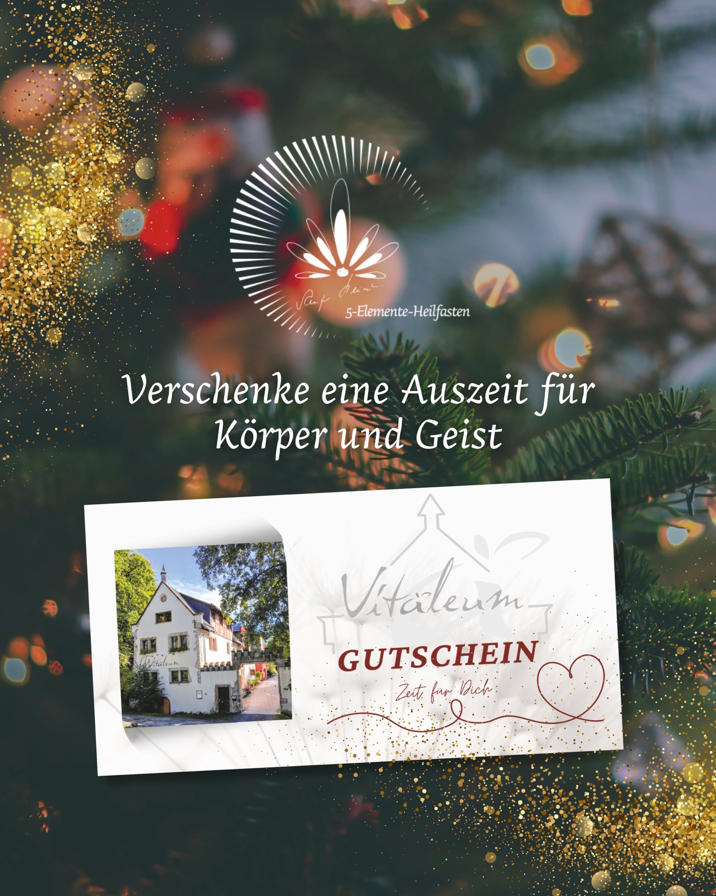 Schenke echte Auszeit.
Zeit zum Loslassen, Auftanken und Neuordnen.
Mit einem Gutschein für das 5-Elemente-Heilfasten im @vitaleum_resort verschenkst du Wohlbefinden auf allen Ebenen.
Den Betrag wählst du selbst.
Digital oder gedruckt – ganz unkompliziert.
Jetzt anfragen und etwas wirklich Nachhaltiges verschenken. ✨
#5ElementeHeilfasten #Vitaleum #AuszeitSchenken