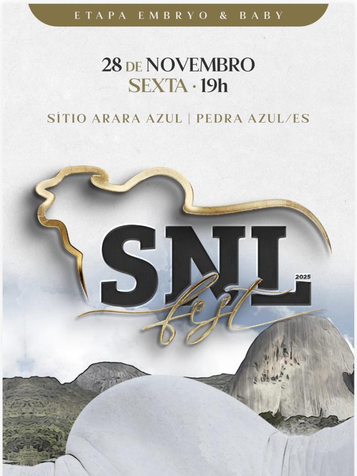 Hoje a raça Nelore terá grande nomes no leilão SNL Fest, confira as rés que vão estar disponíveis a partir das 19 horas hoje. #nelore #sextou #fiv