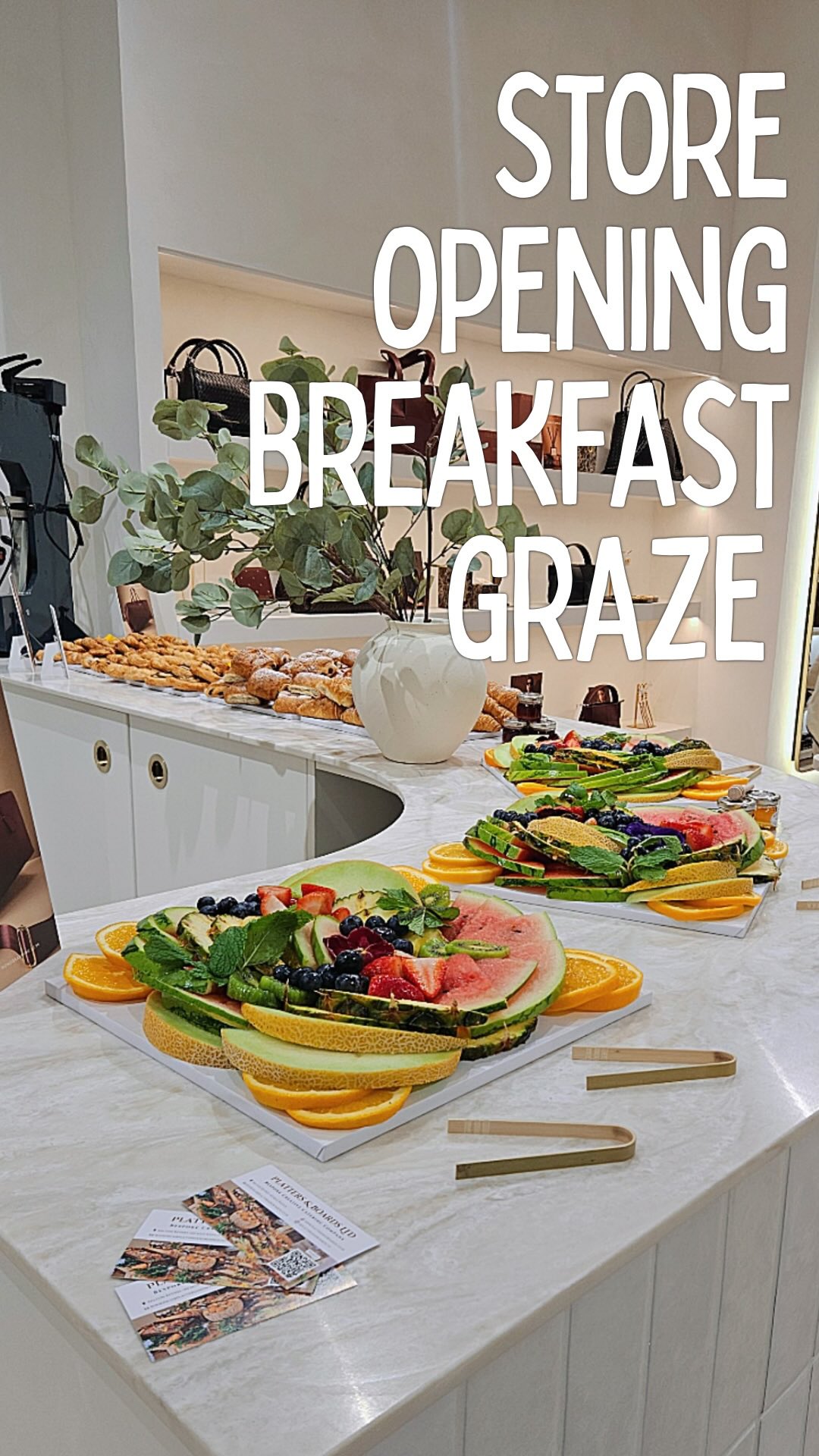 Store Opening Breakfast Graze for @jomajewellery by @katieloxton at @centremk 🥐