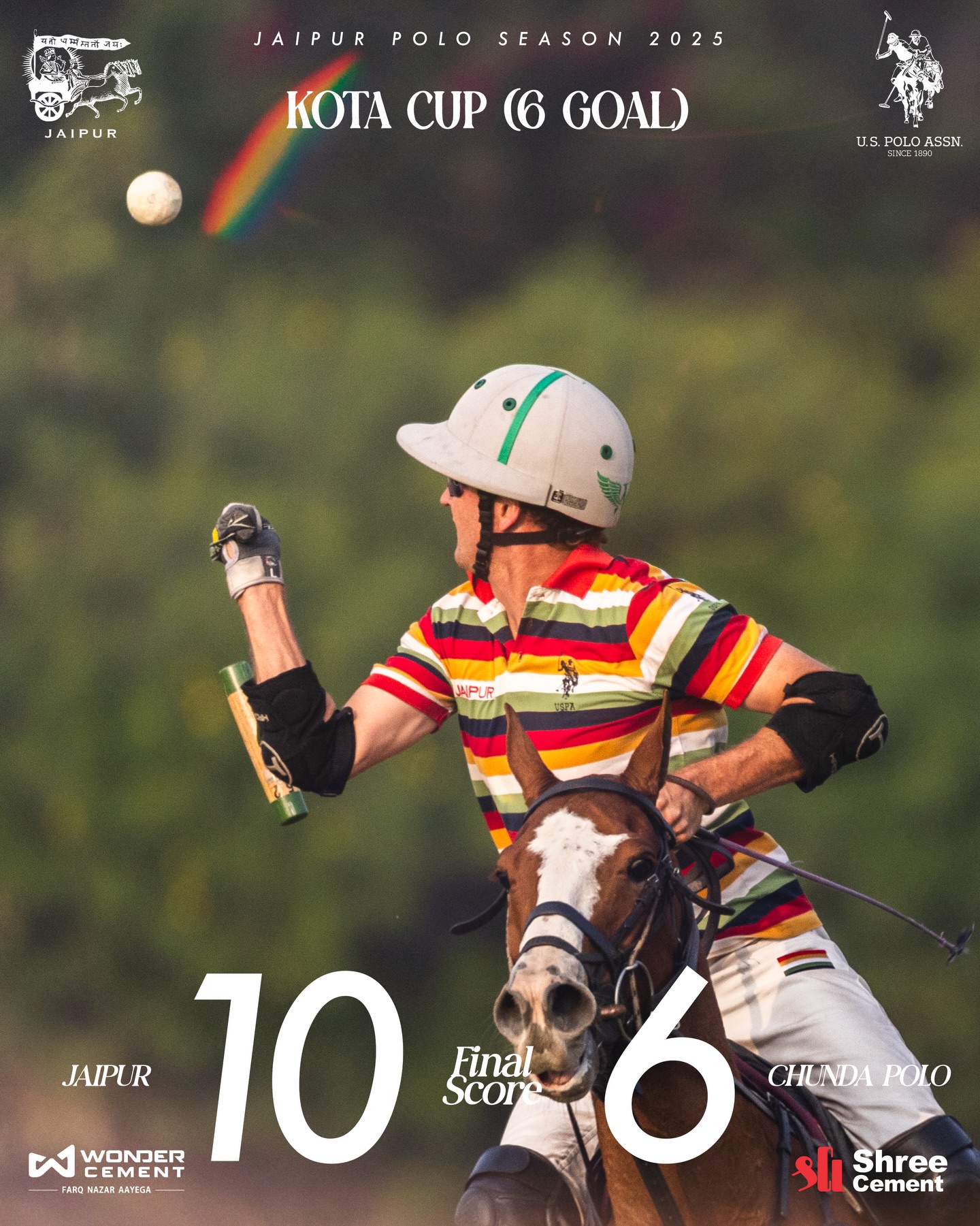 KOTA CUP
Match Day
JAIPUR 10 vs CHUNDA POLO 6
#jaipurpoloseason2025 #jaipurpoloteam